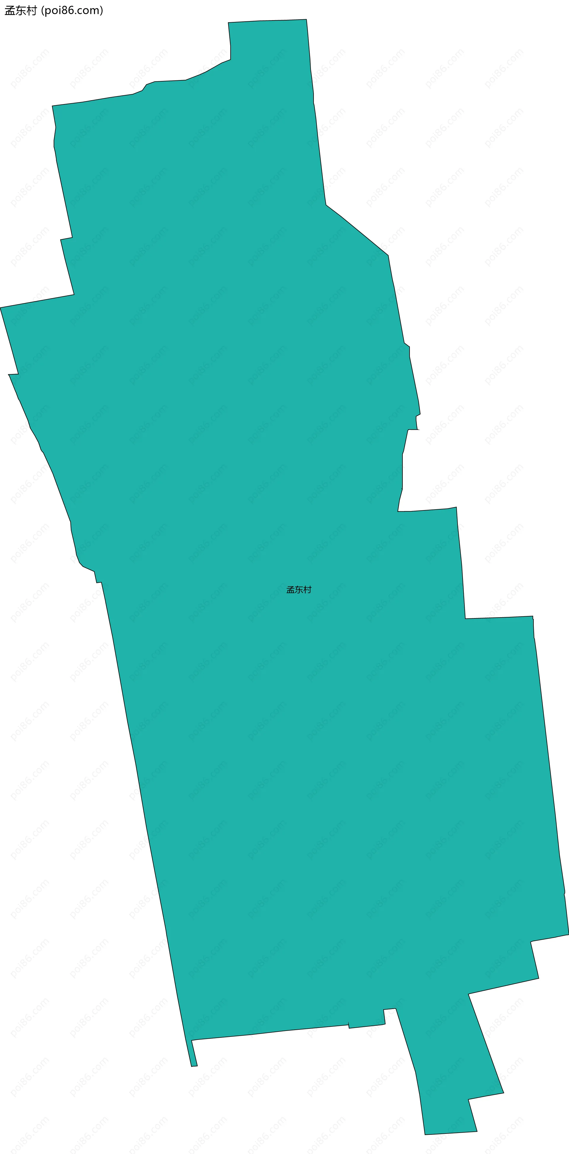 孟东村边界地图