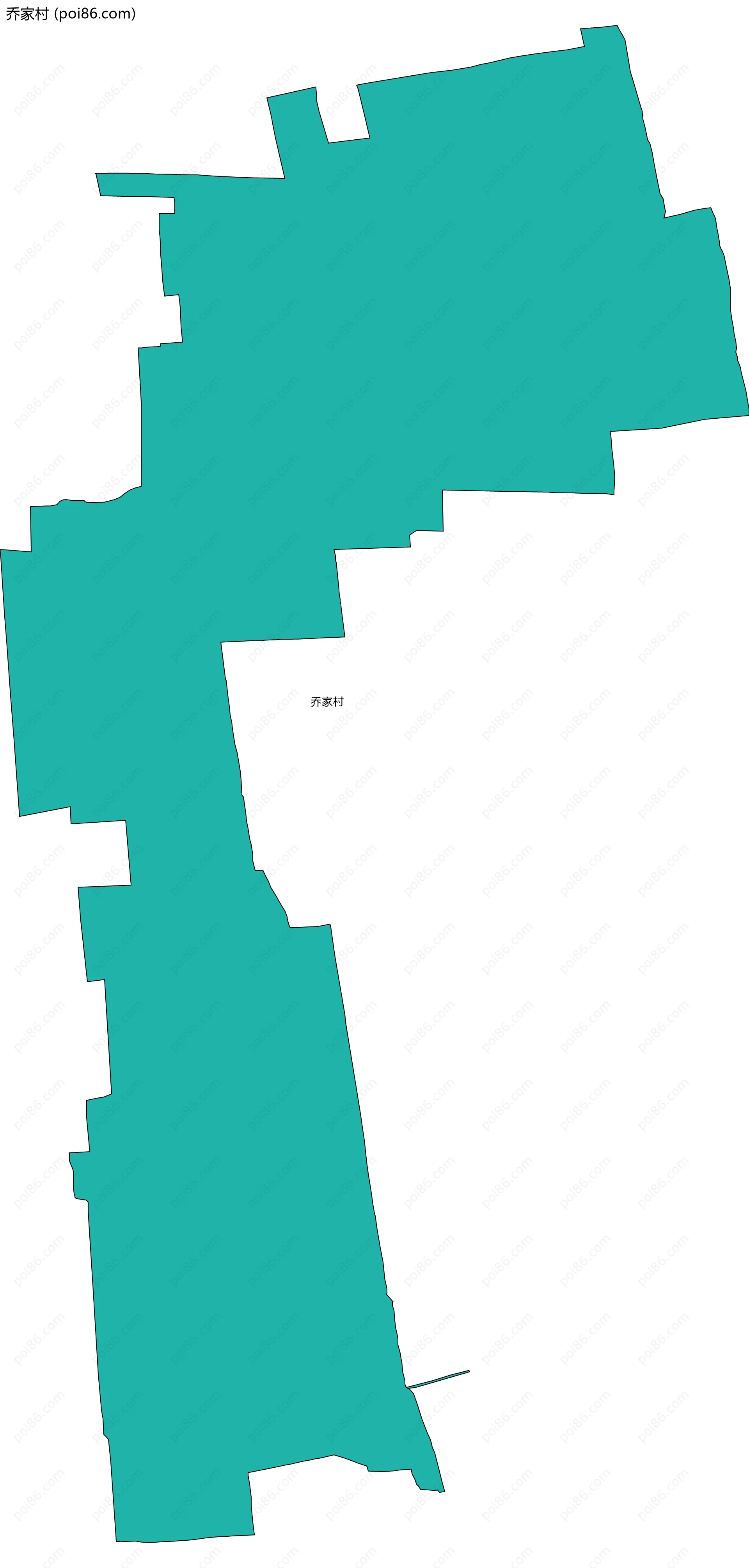 乔家村边界地图