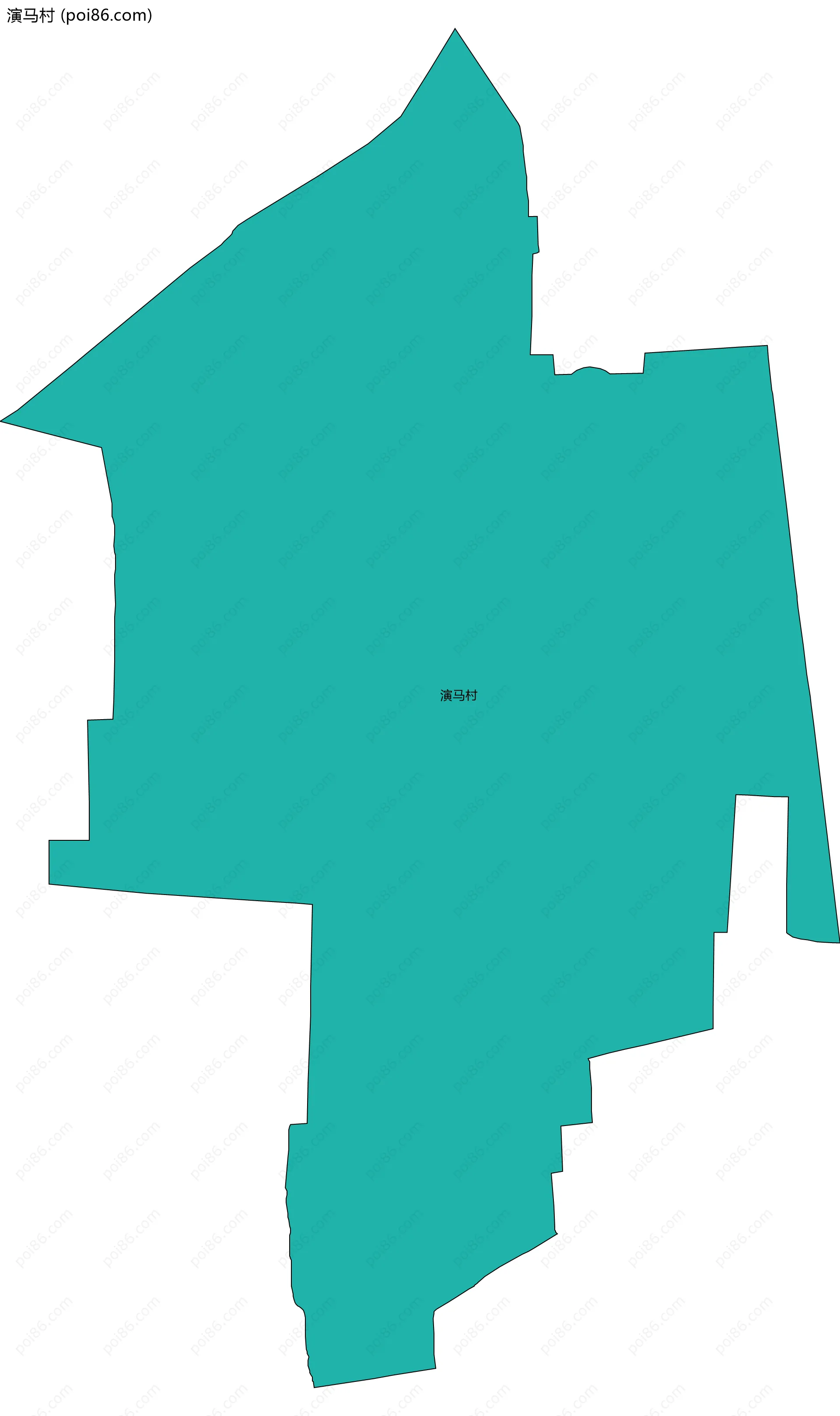 演马村边界地图