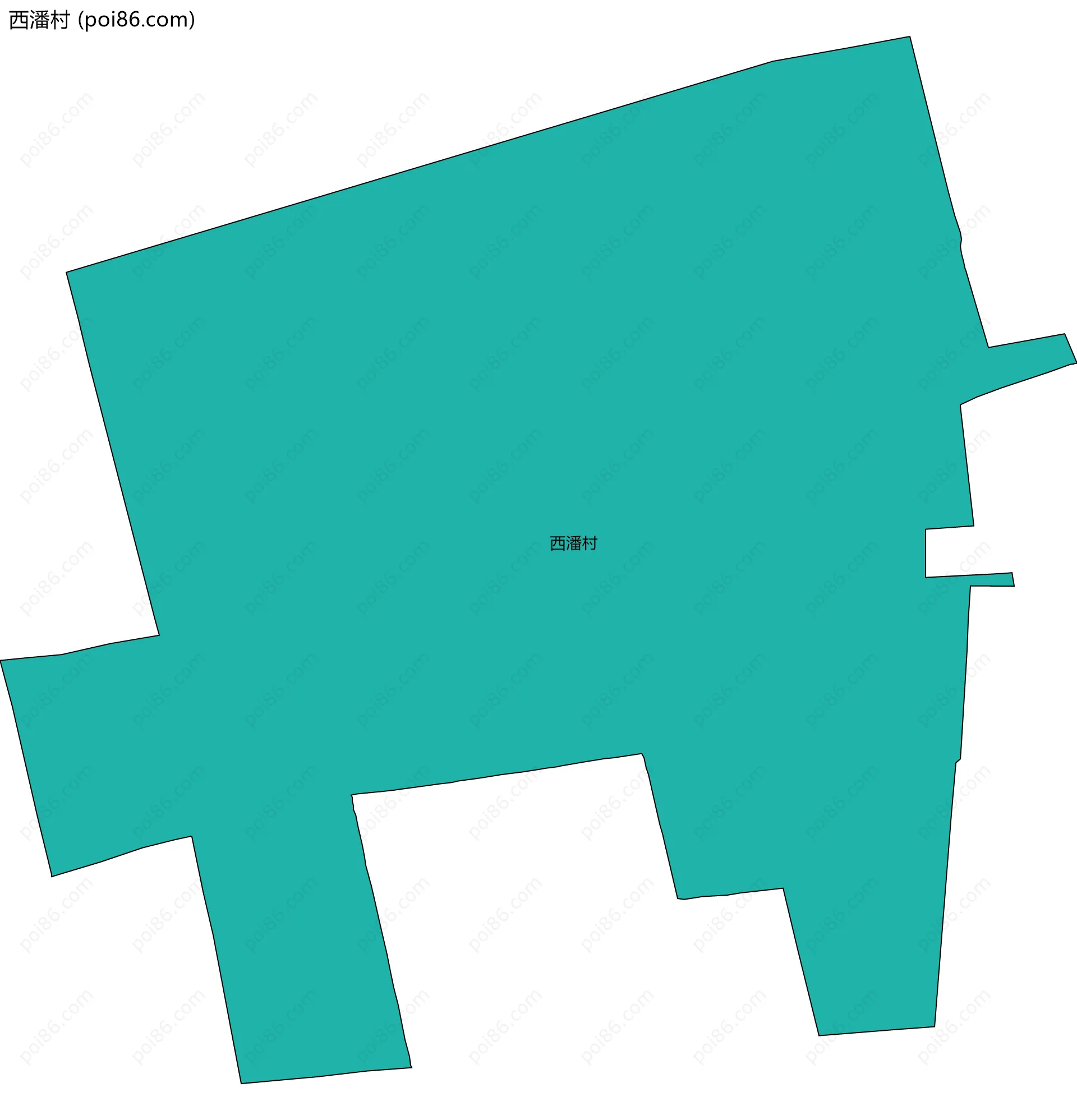 西潘村边界地图