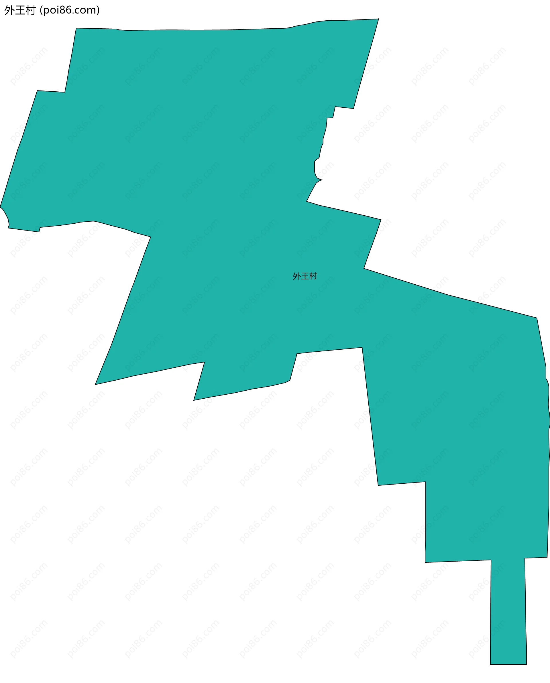 外王村边界地图