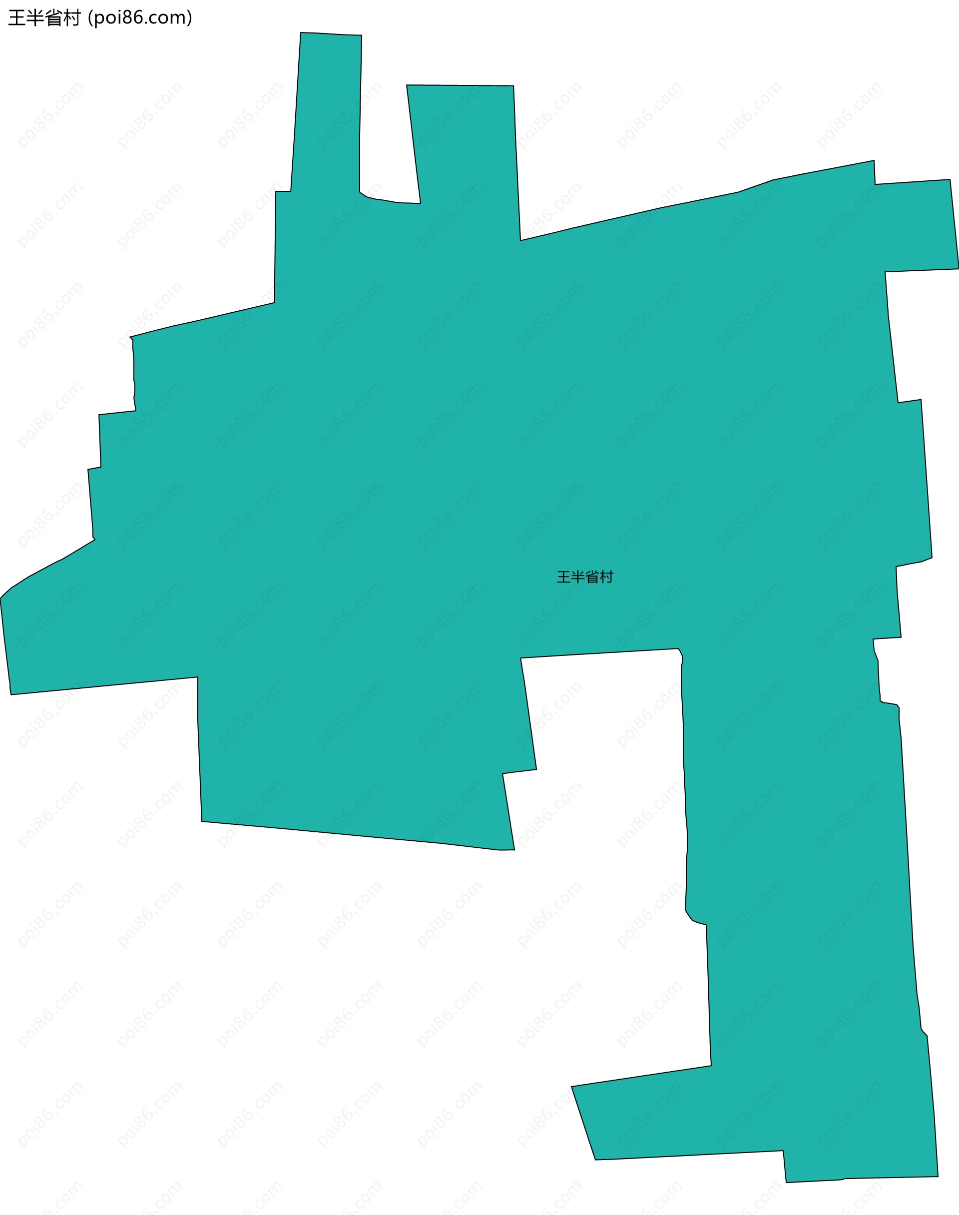 王半省村边界地图