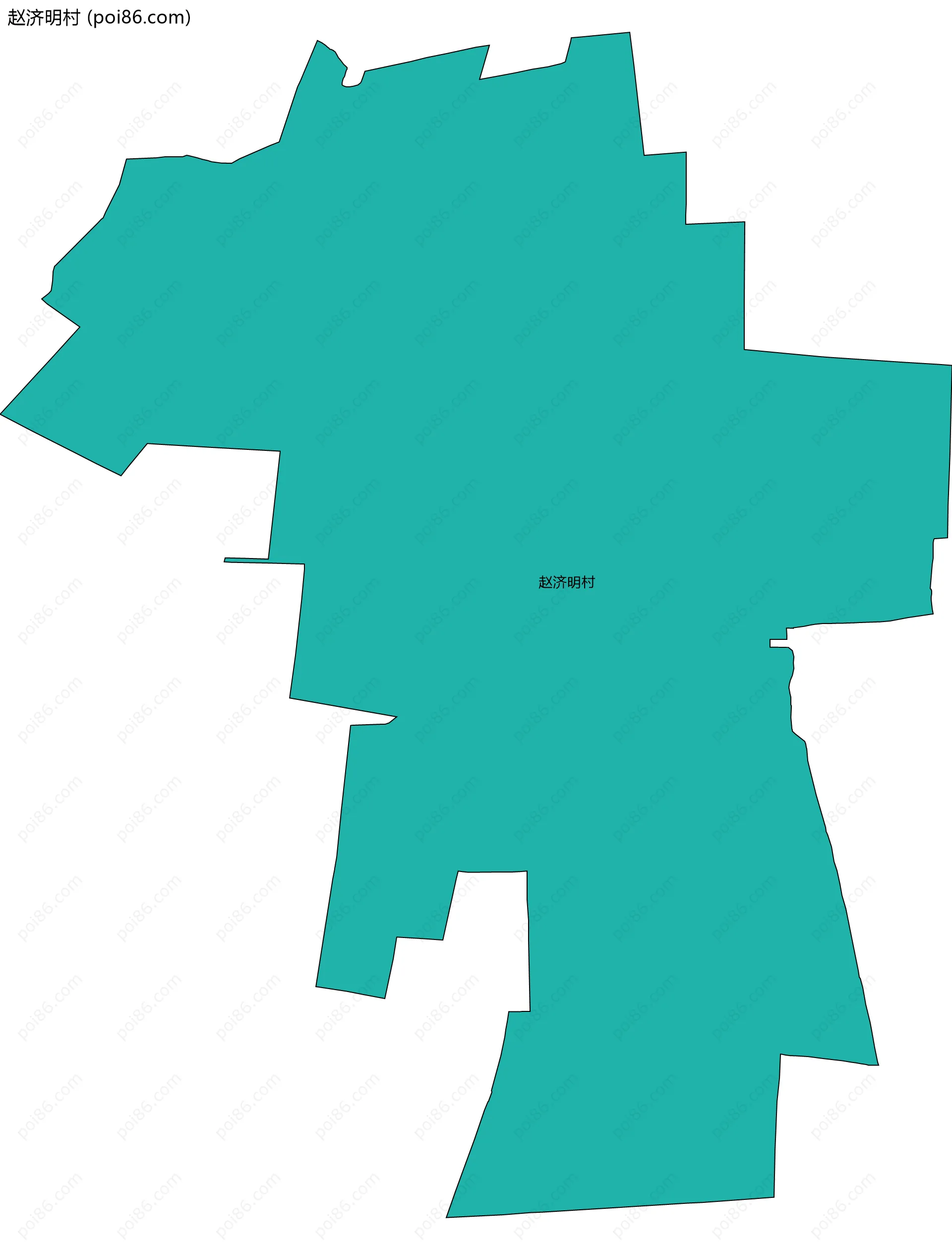 赵济明村边界地图