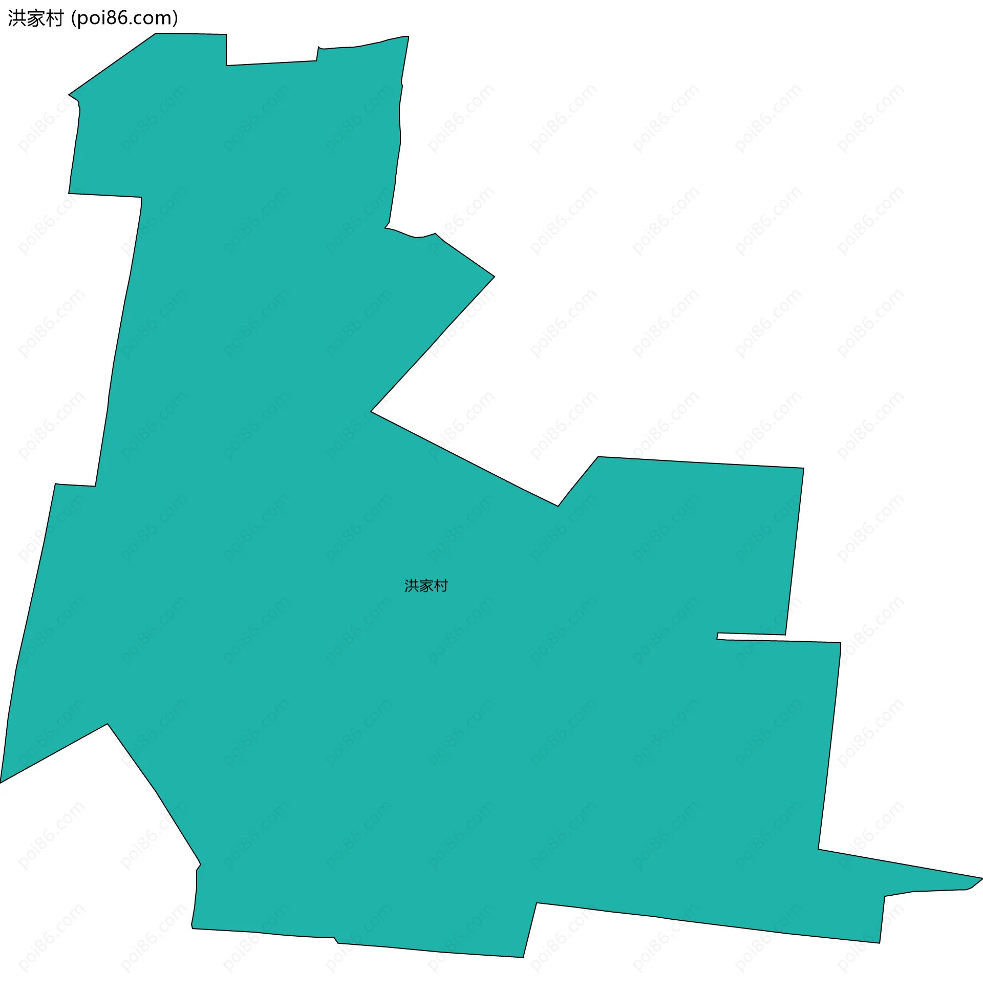 洪家村边界地图