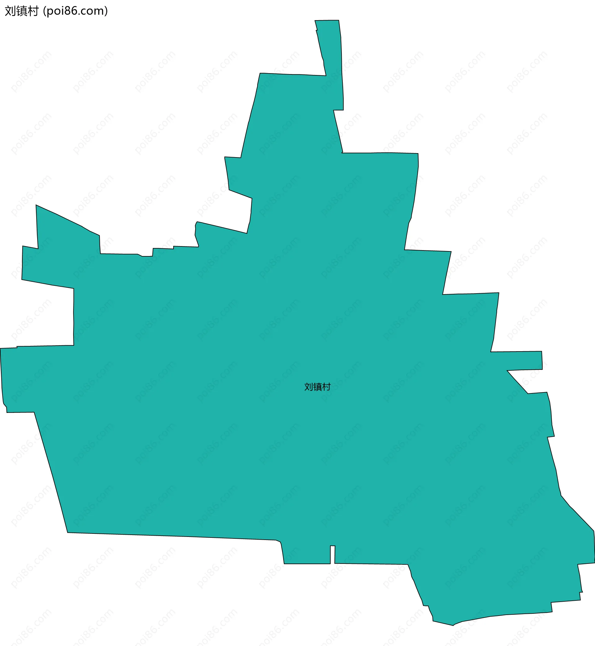 刘镇村边界地图