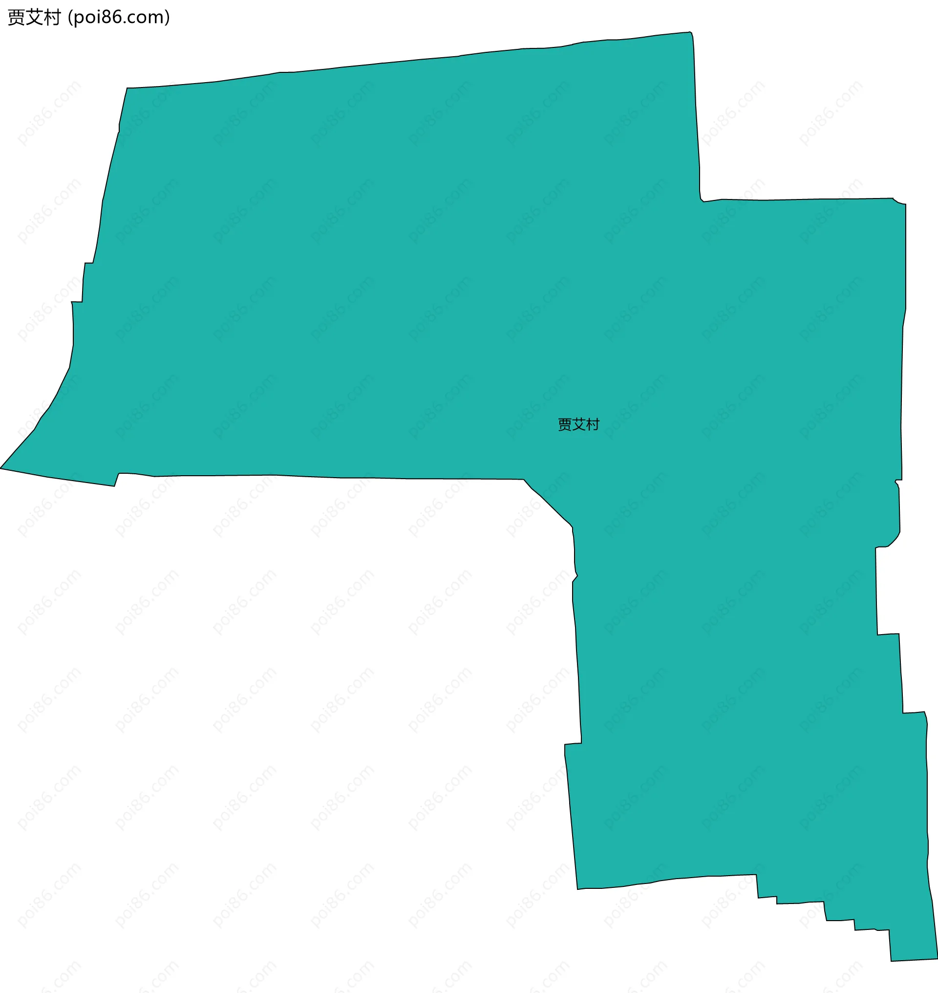 贾艾村边界地图
