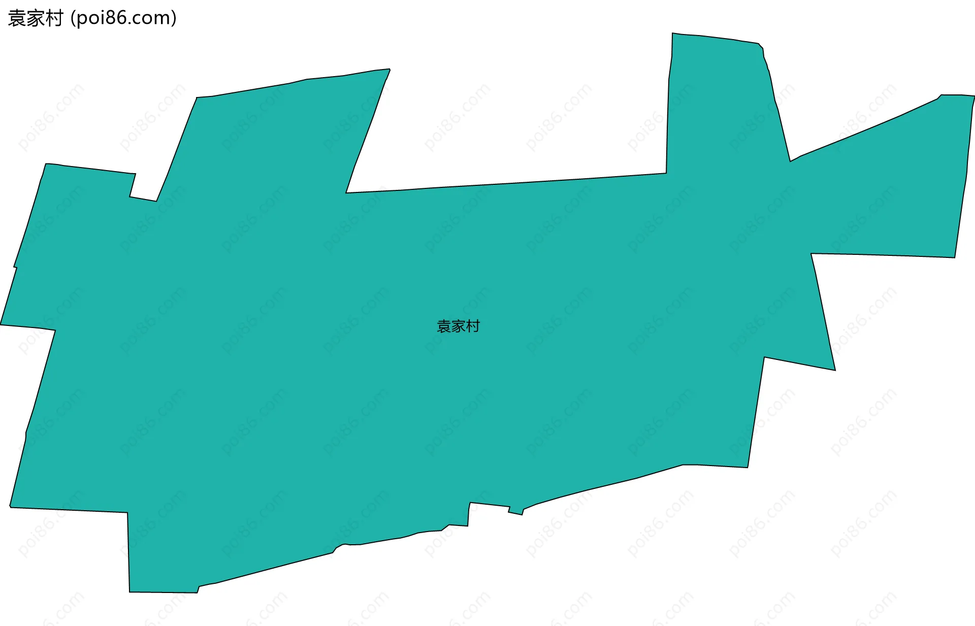 袁家村边界地图