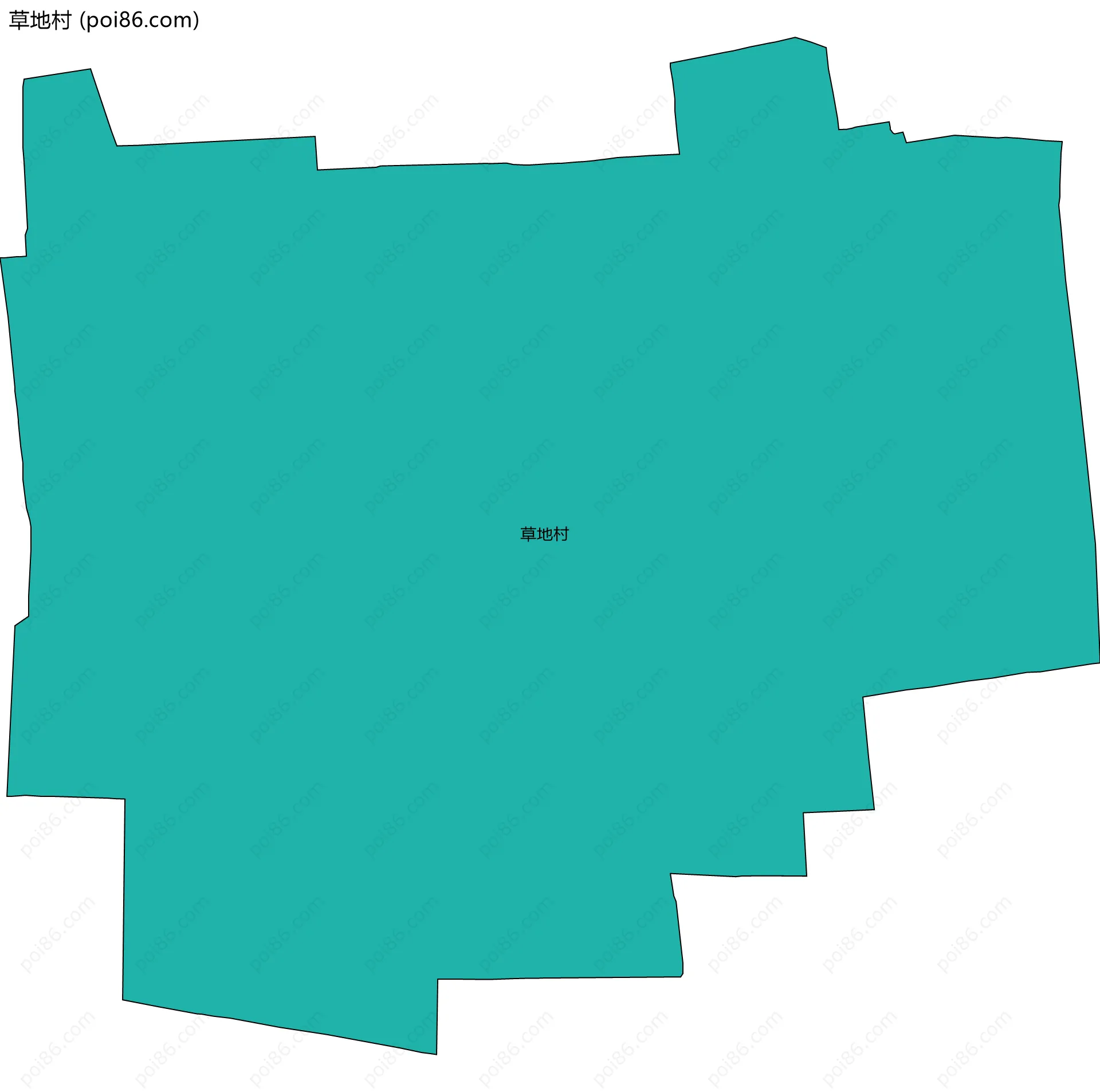 草地村边界地图