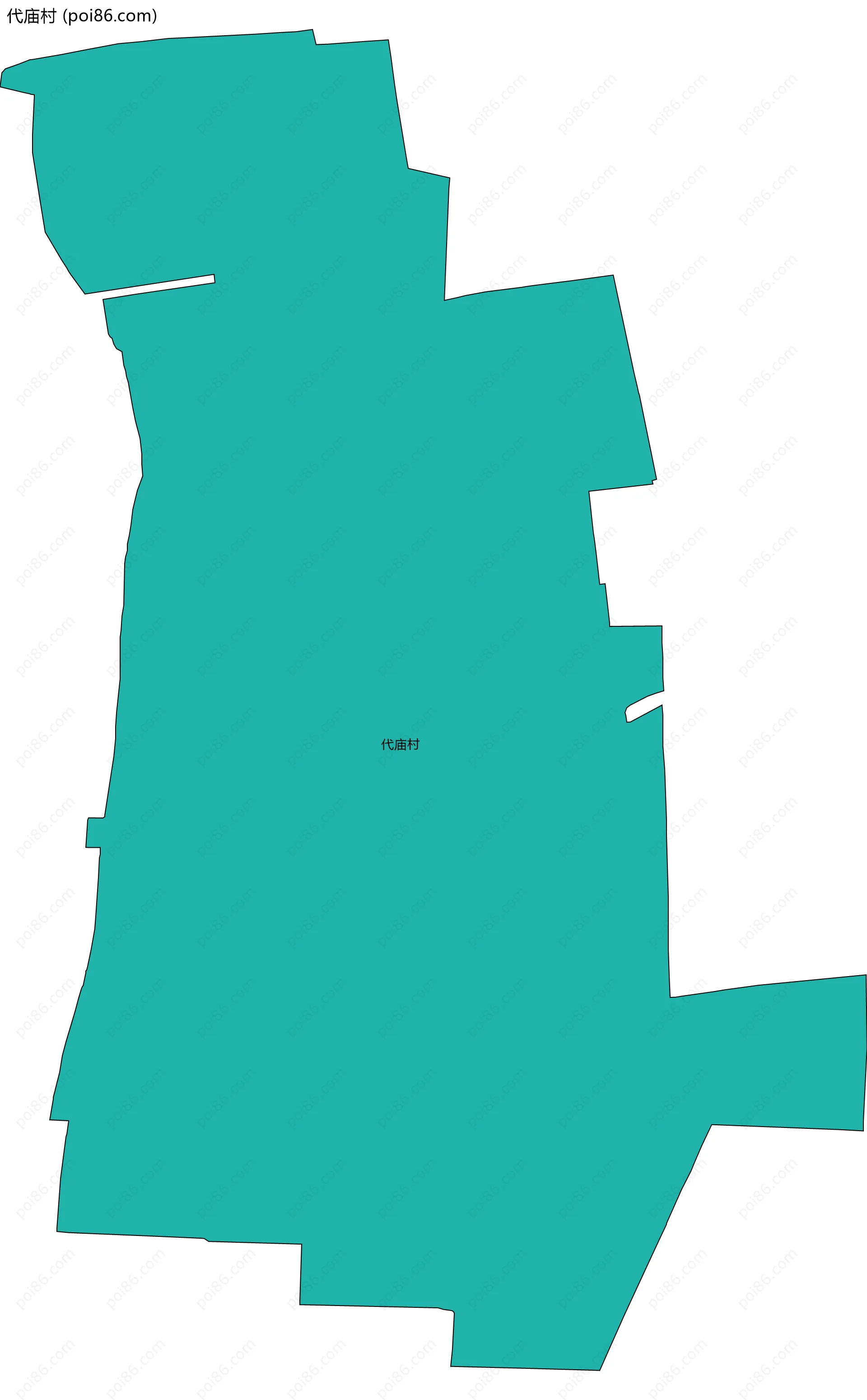 代庙村边界地图