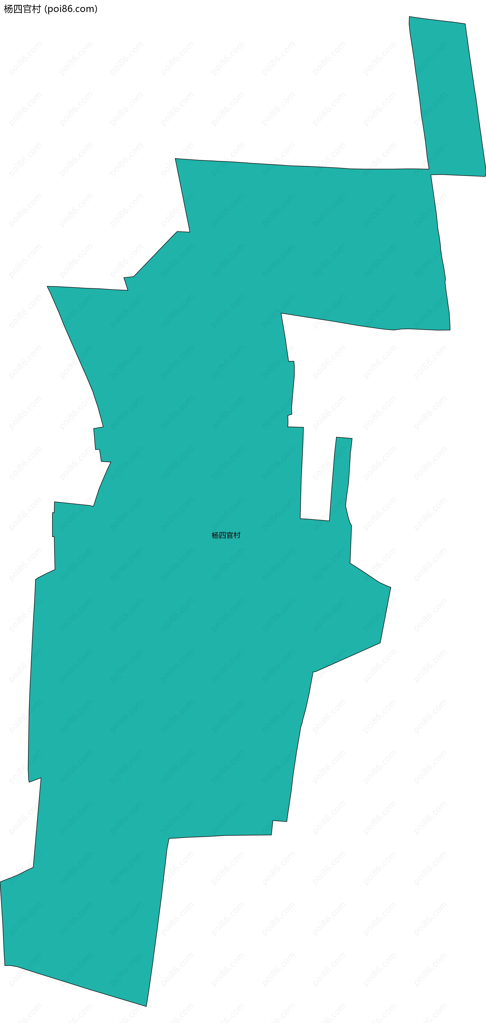 杨四官村边界地图