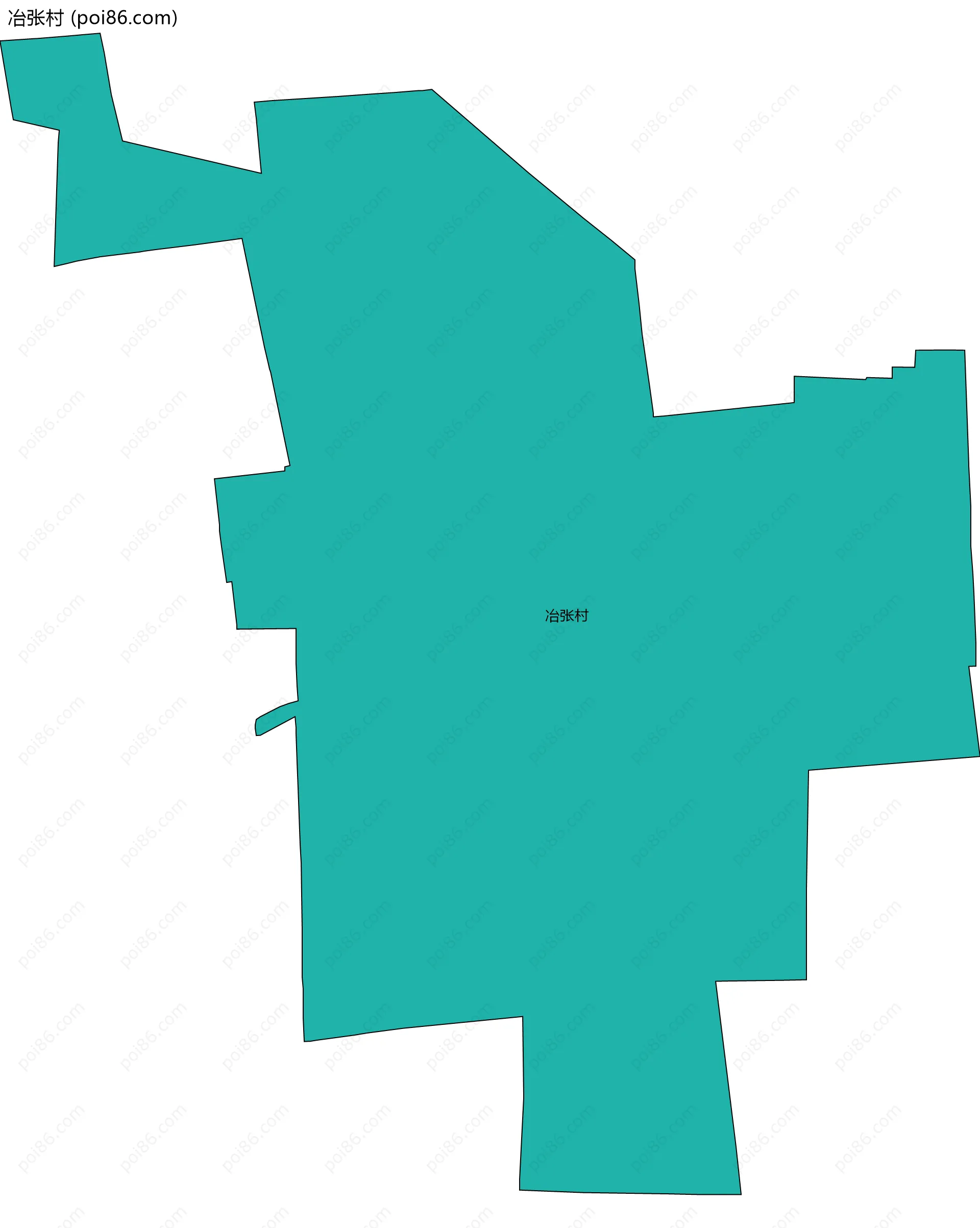 冶张村边界地图