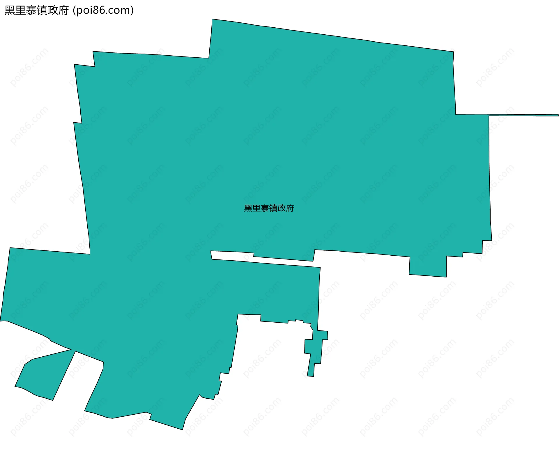 黑里寨镇政府边界地图