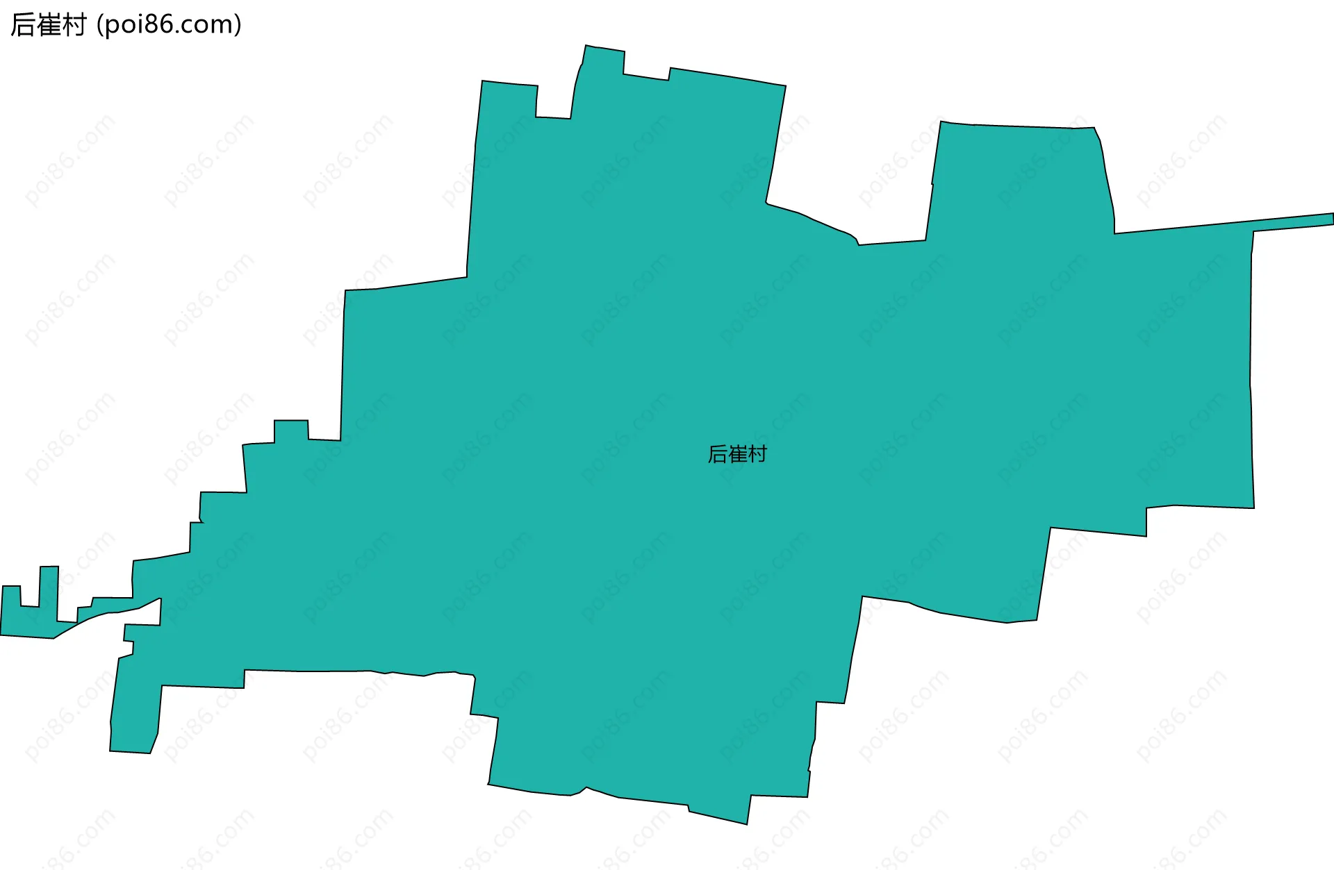 后崔村边界地图
