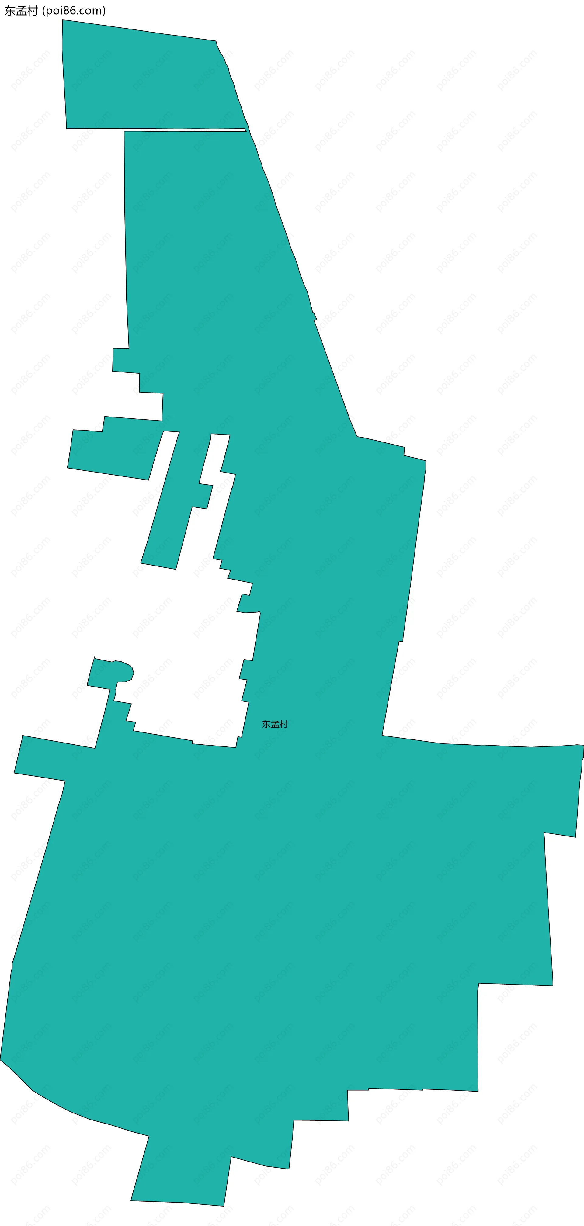 东孟村边界地图