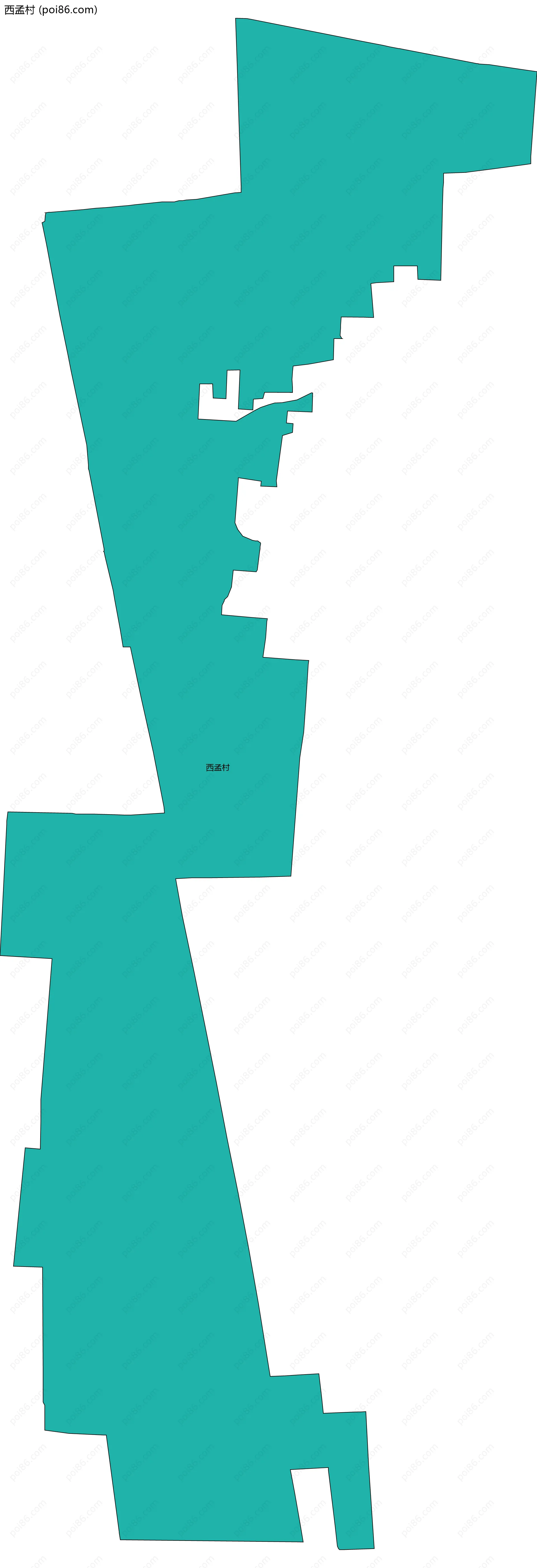 西孟村边界地图