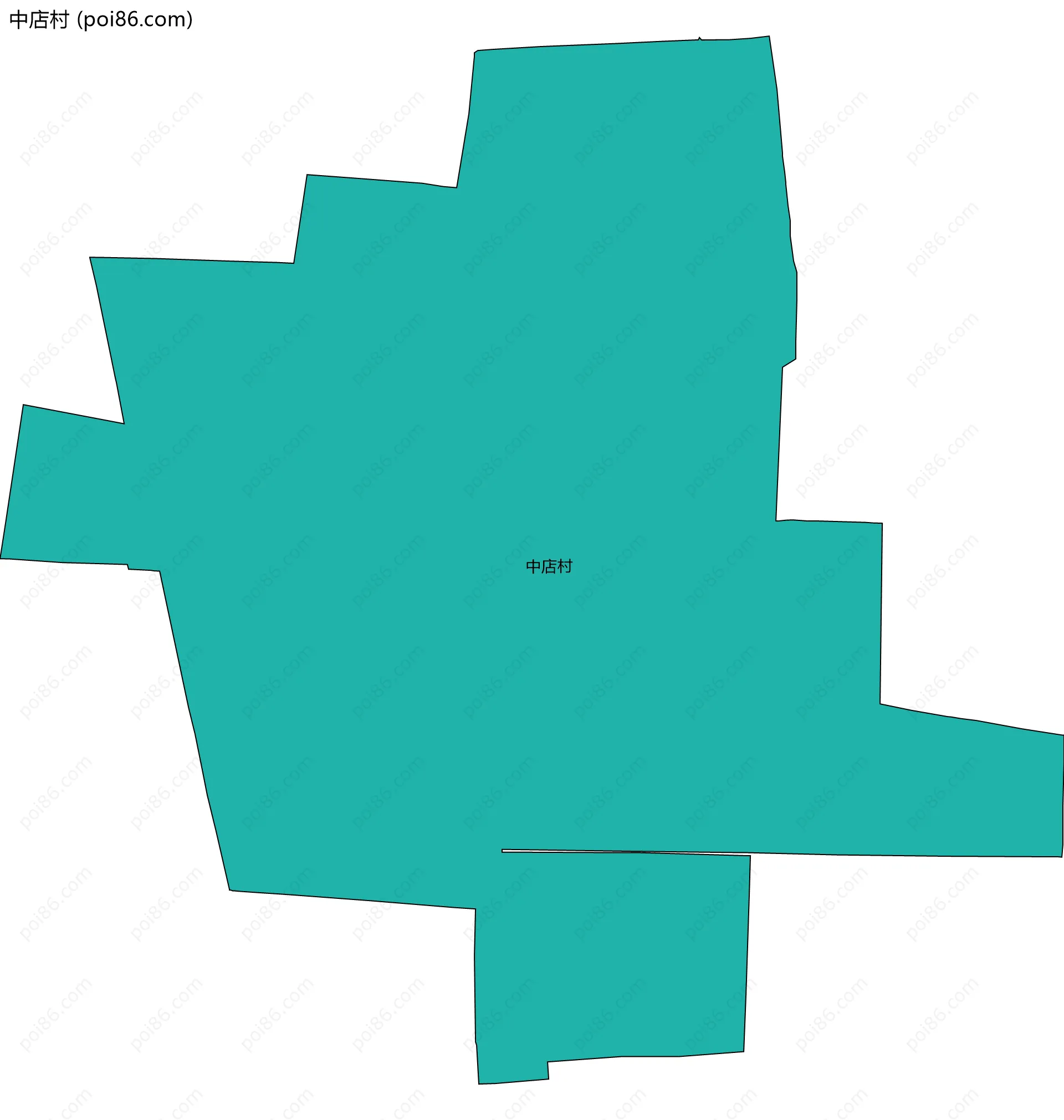 中店村边界地图