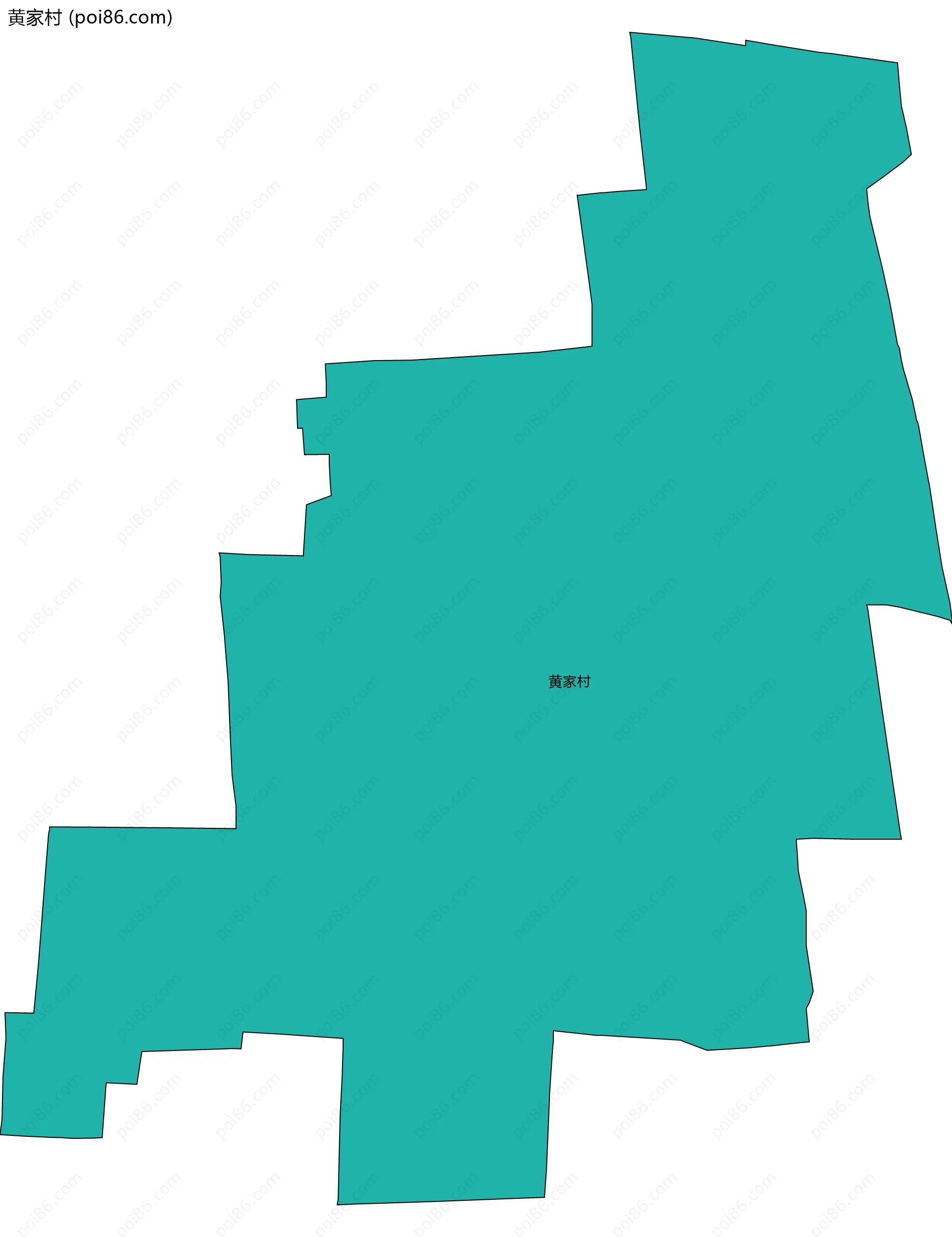 黄家村边界地图