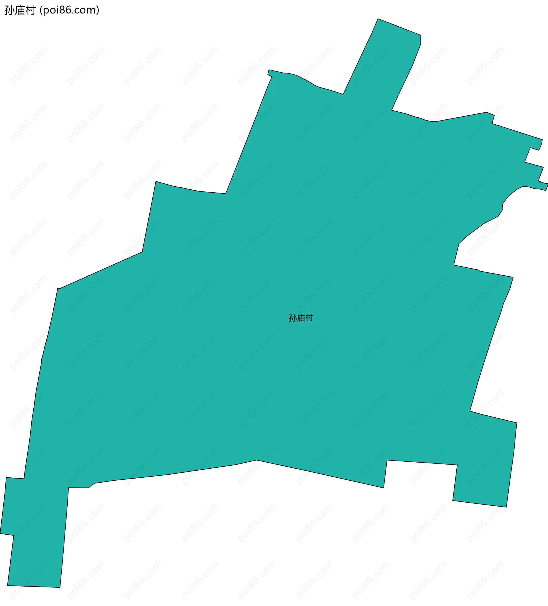 孙庙村边界地图