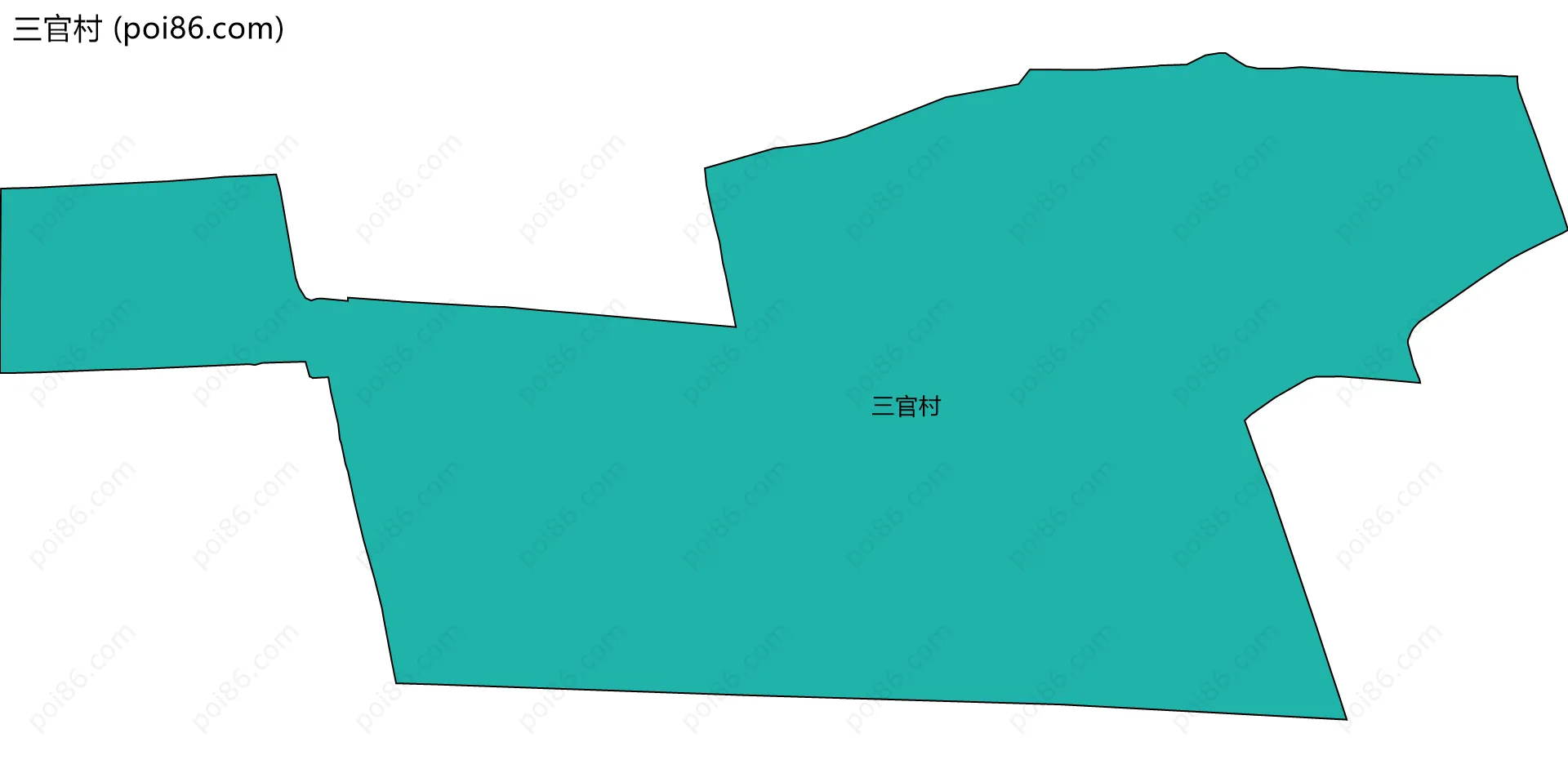 三官村边界地图