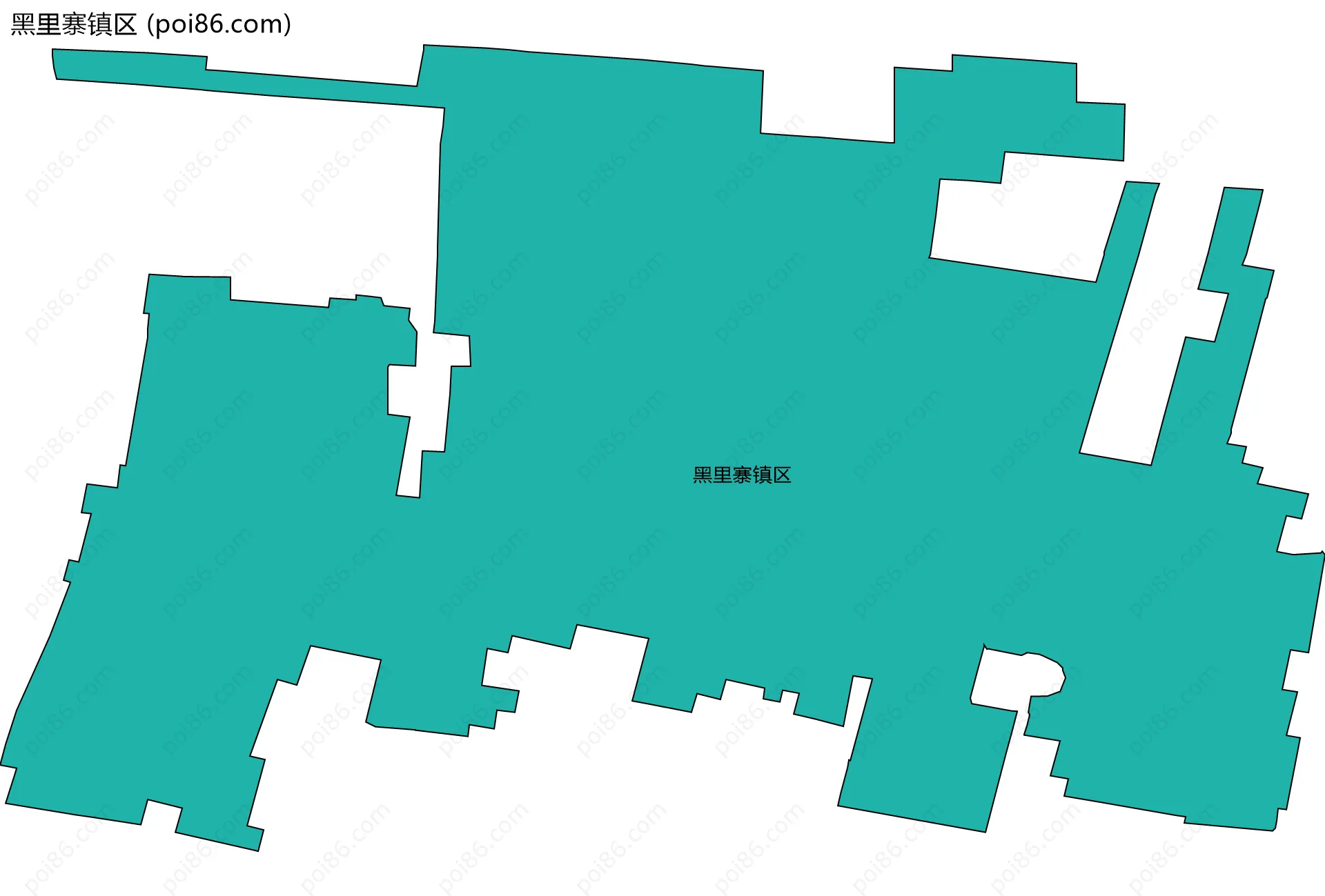 黑里寨镇区边界地图