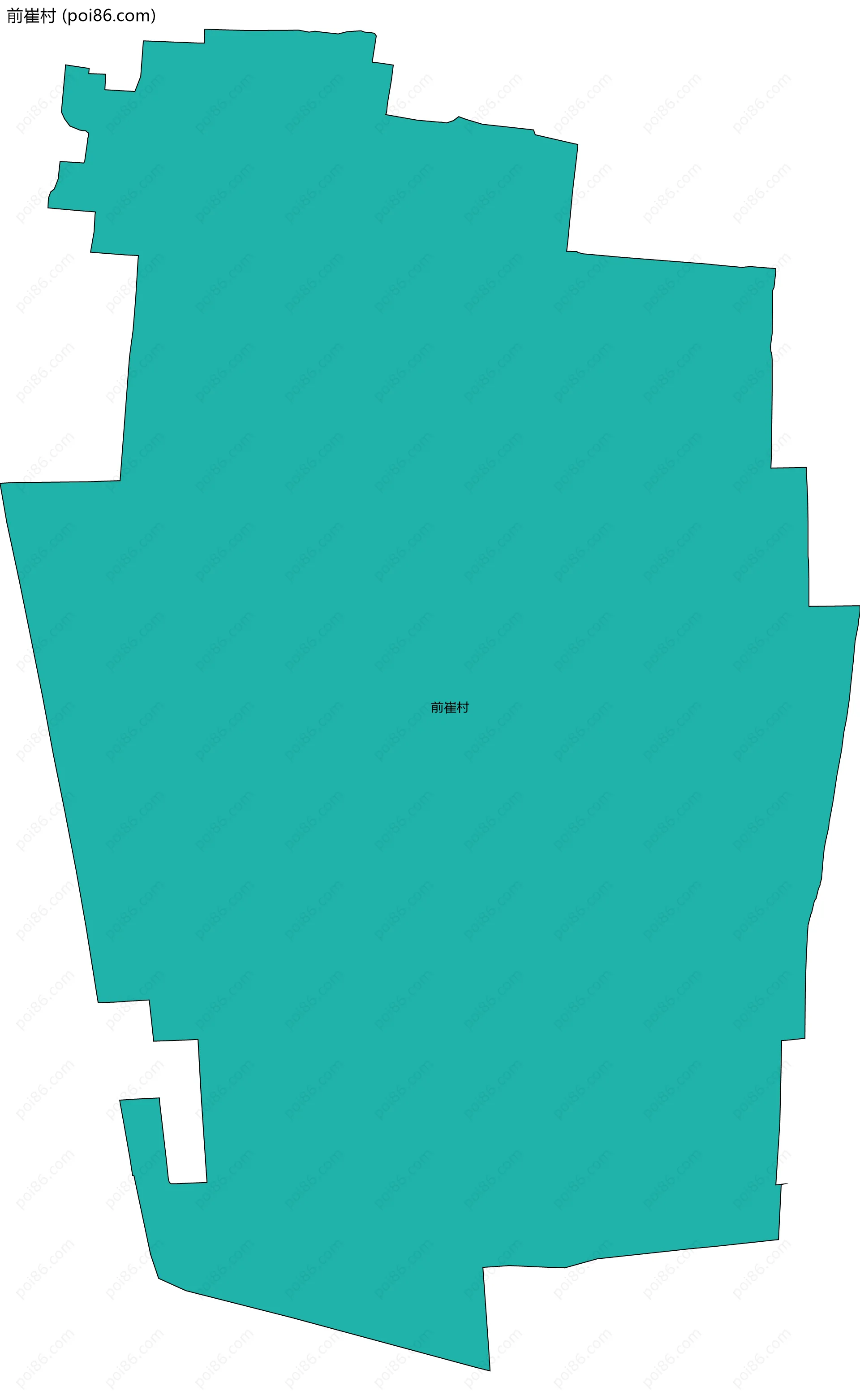 前崔村边界地图