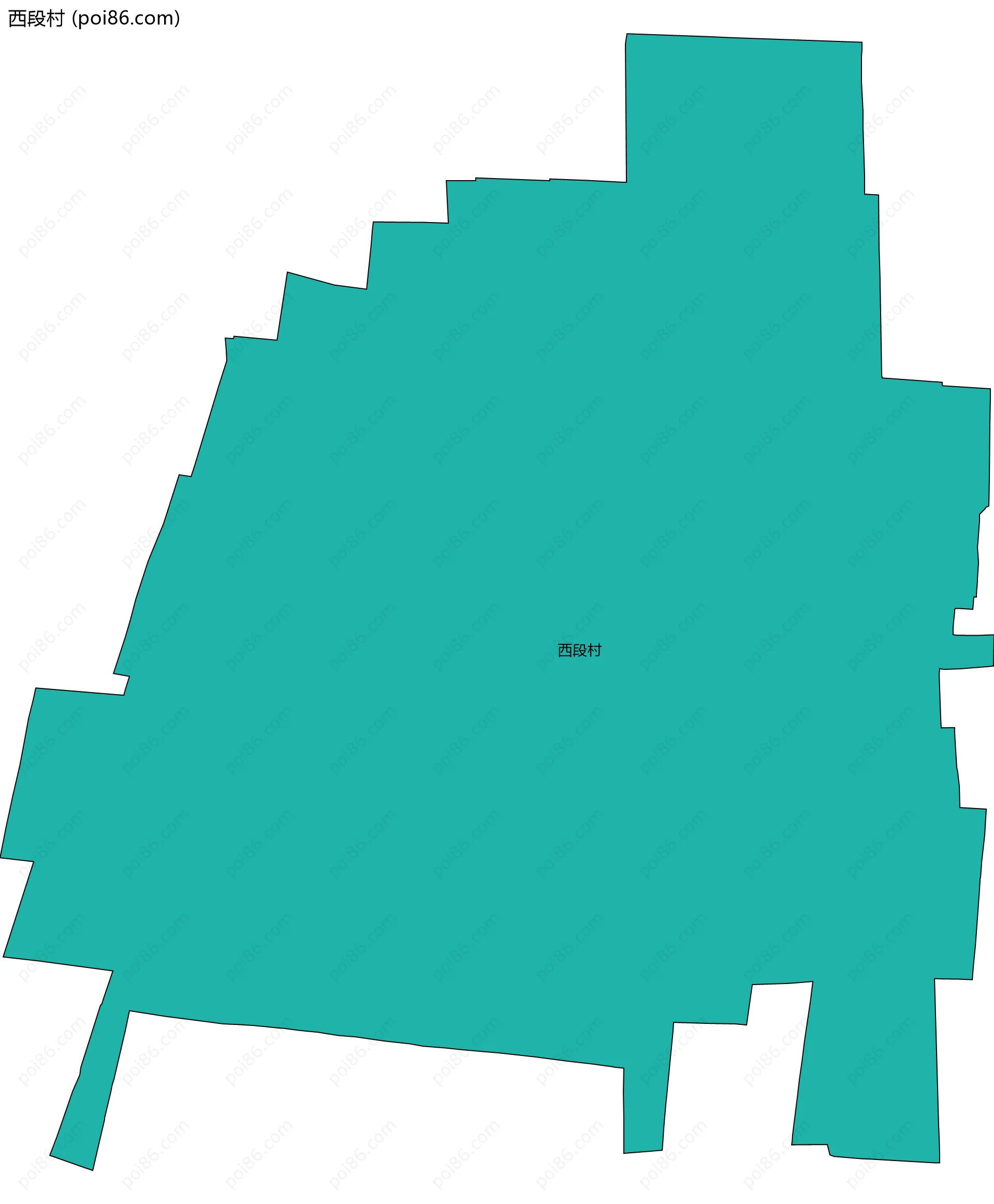西段村边界地图