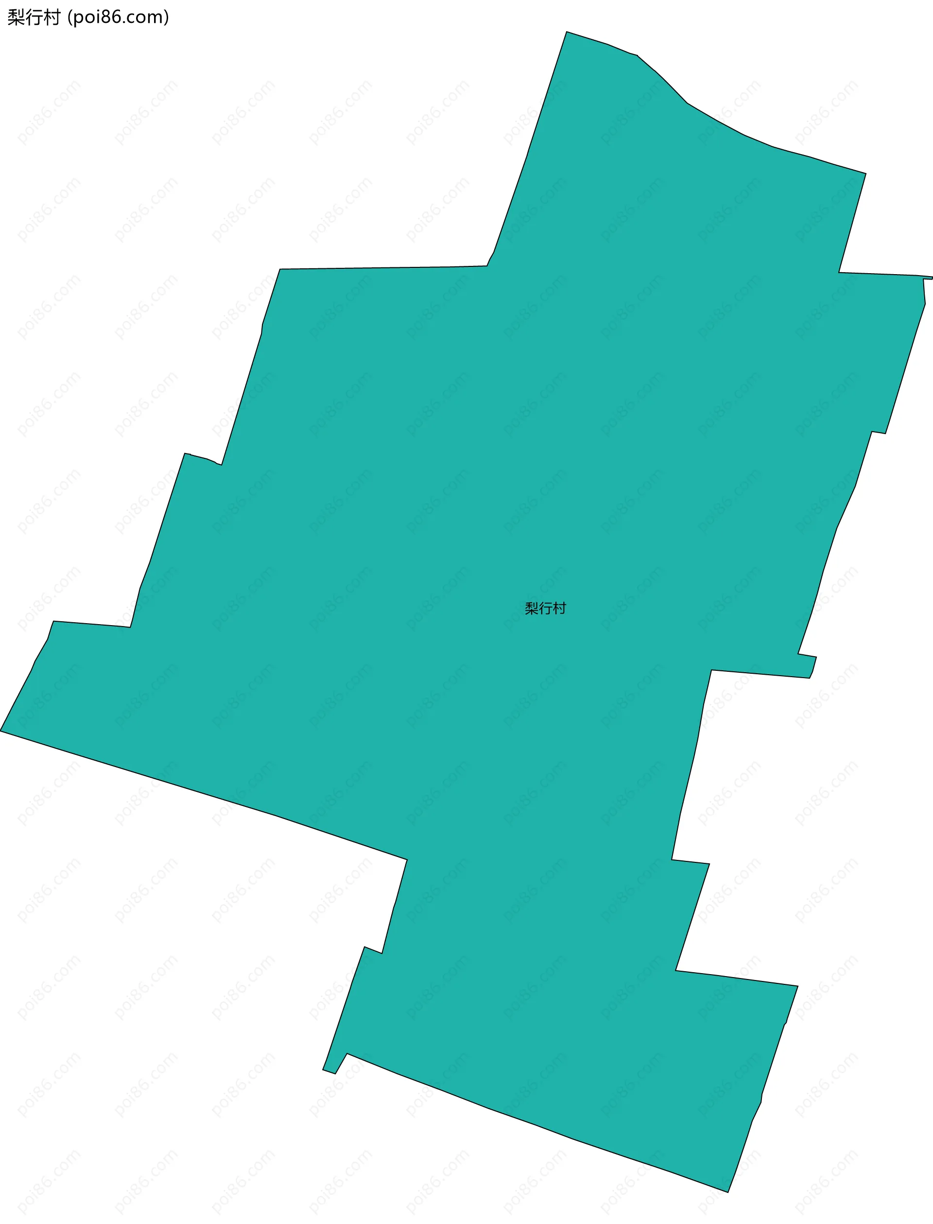 梨行村边界地图