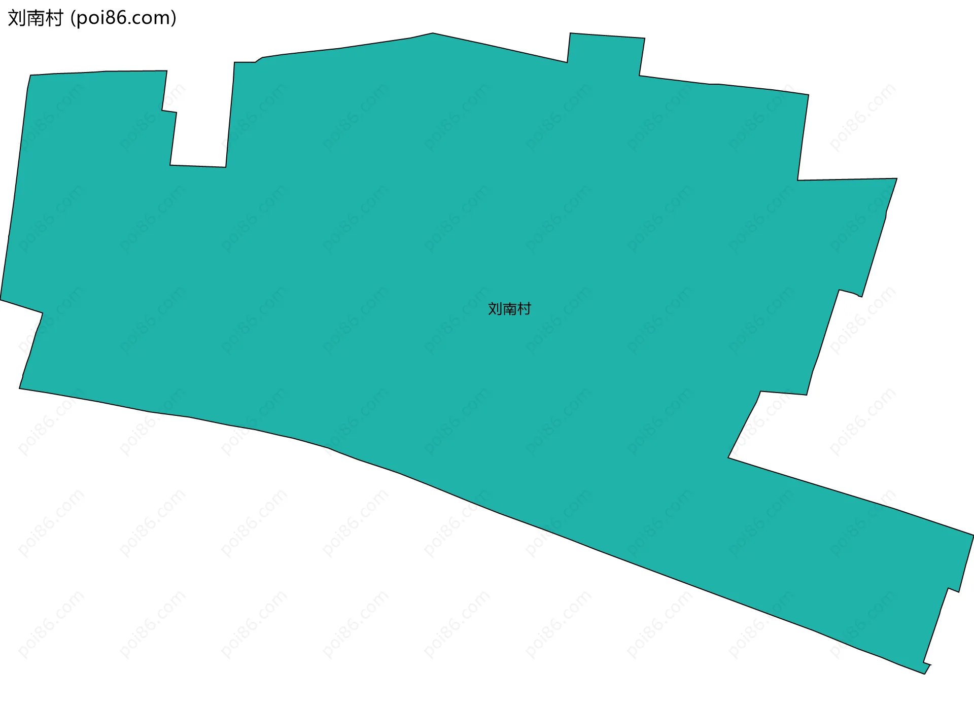 刘南村边界地图