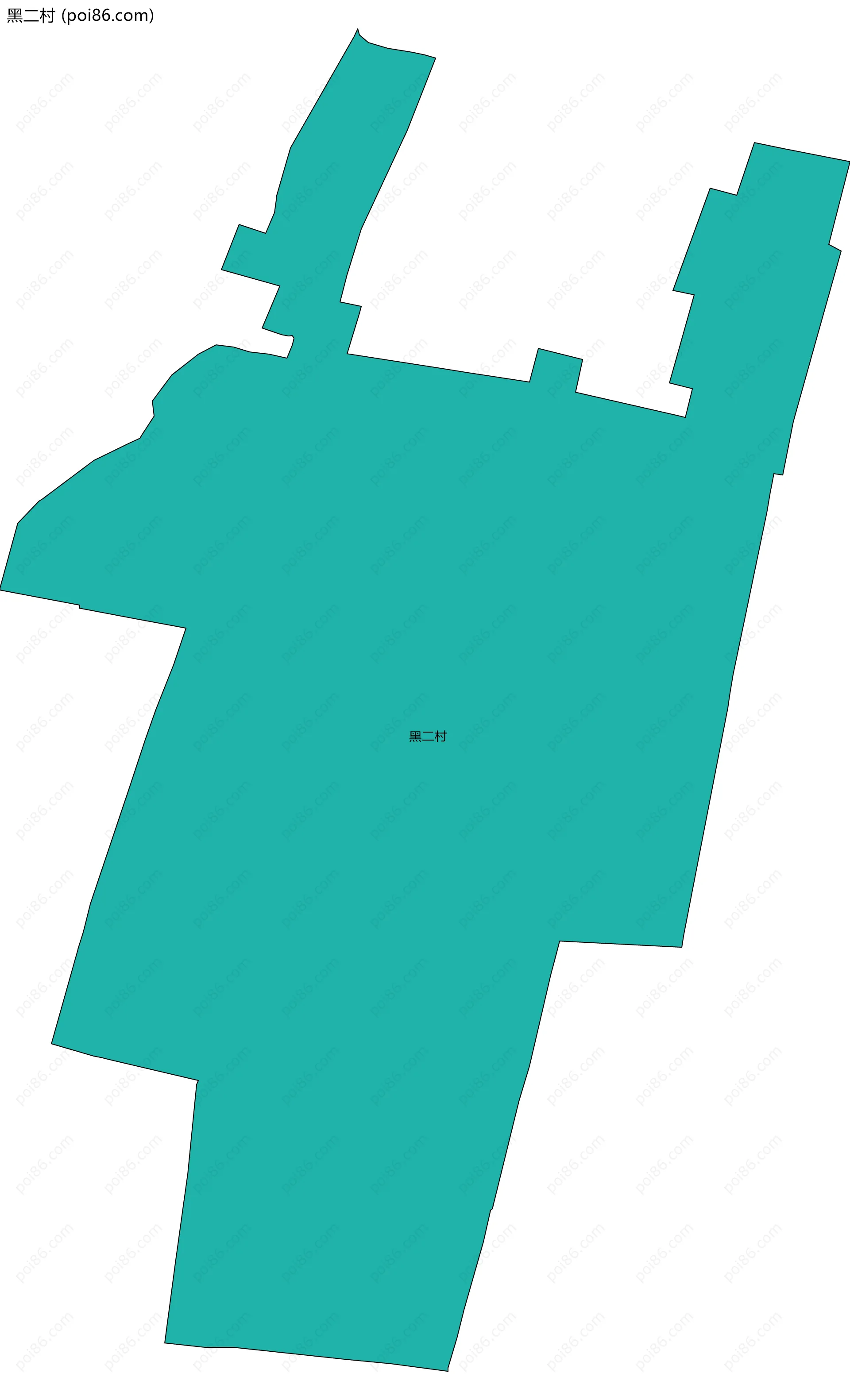 黑二村边界地图