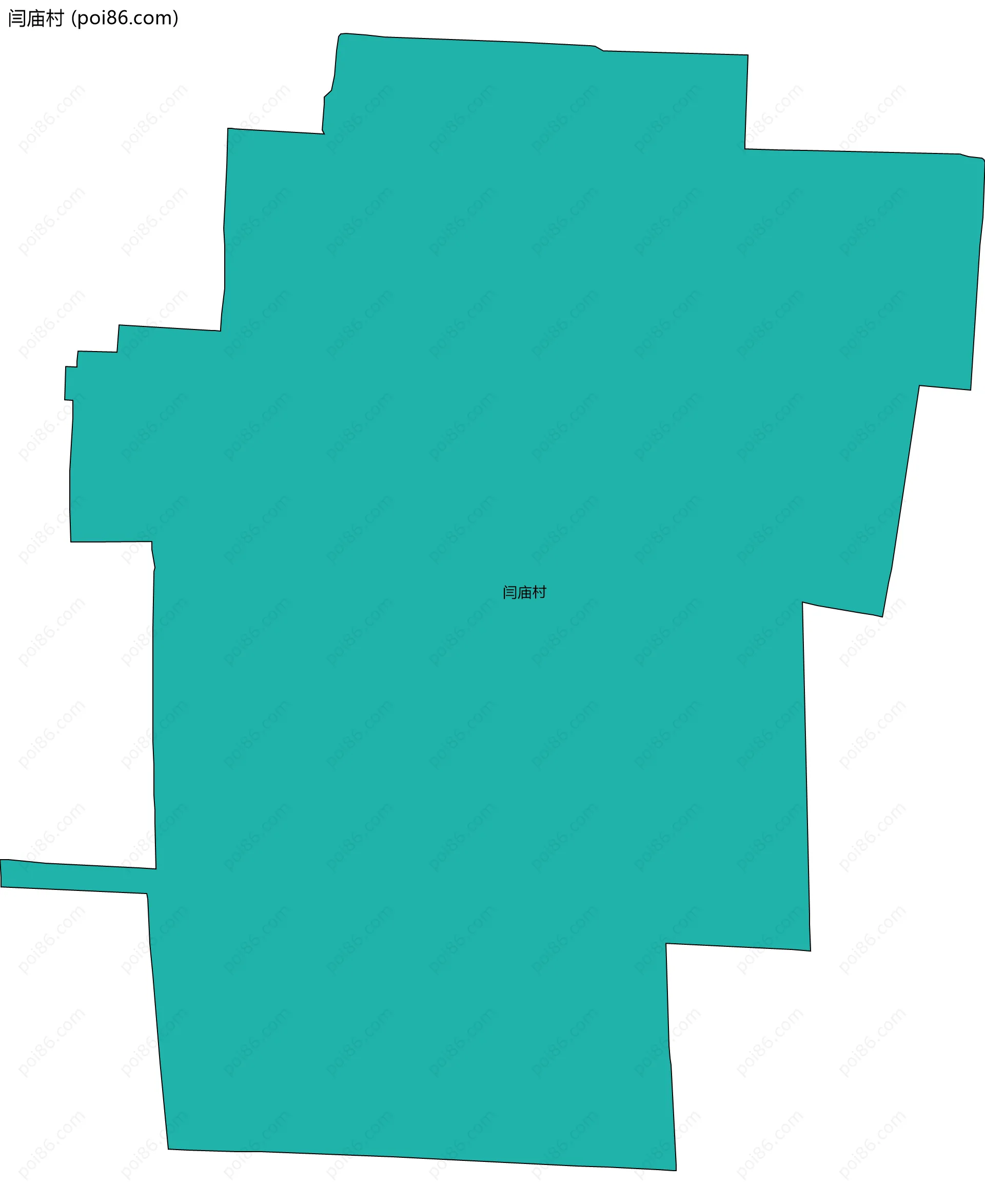 闫庙村边界地图