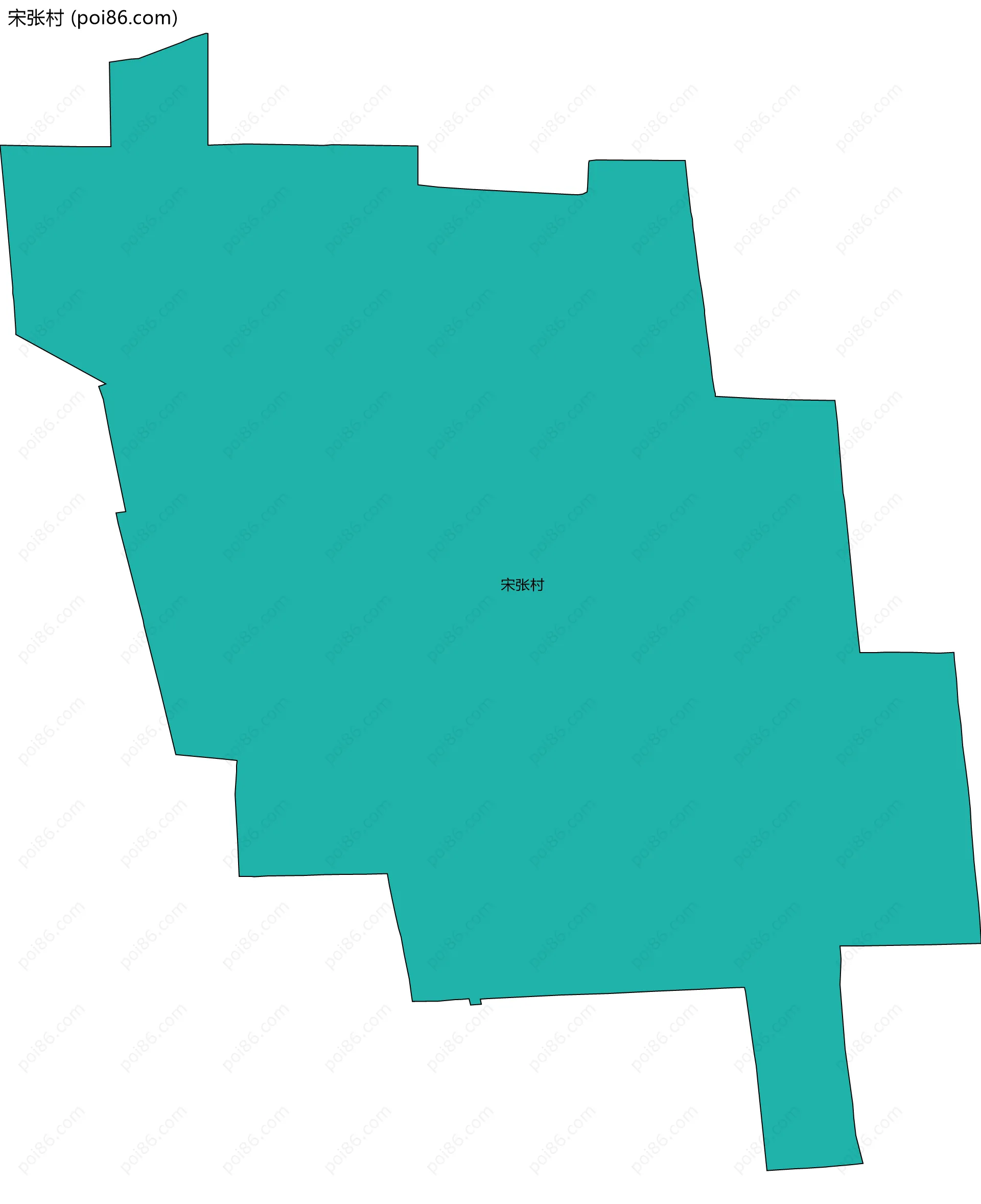 宋张村边界地图