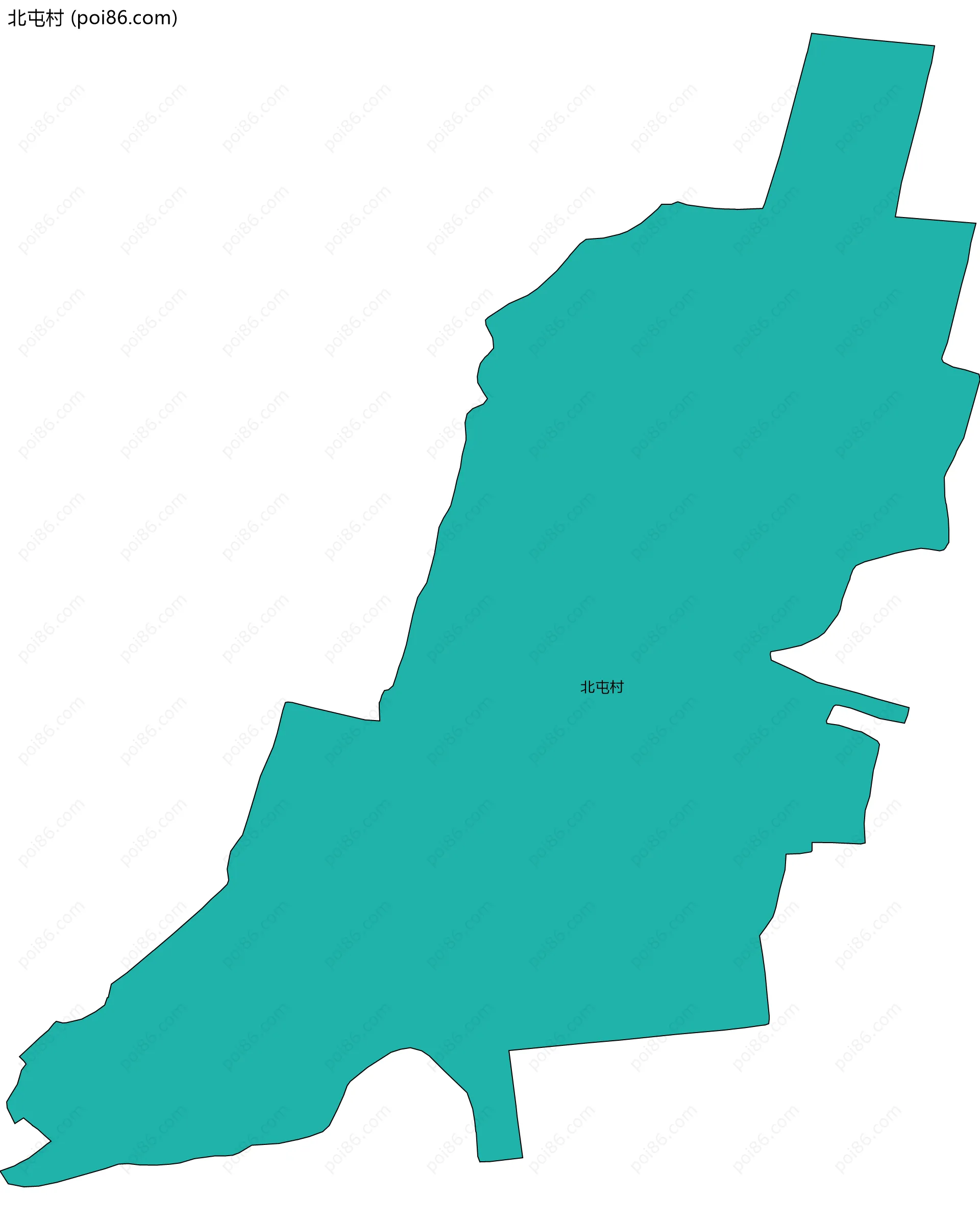 北屯村边界地图