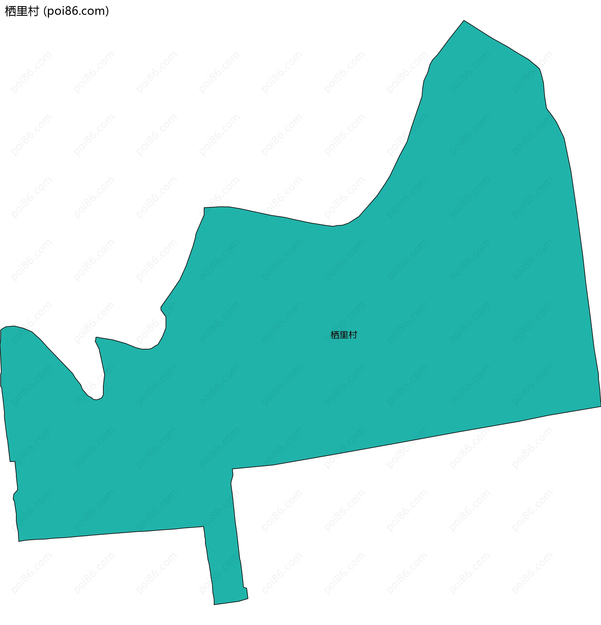 栖里村边界地图