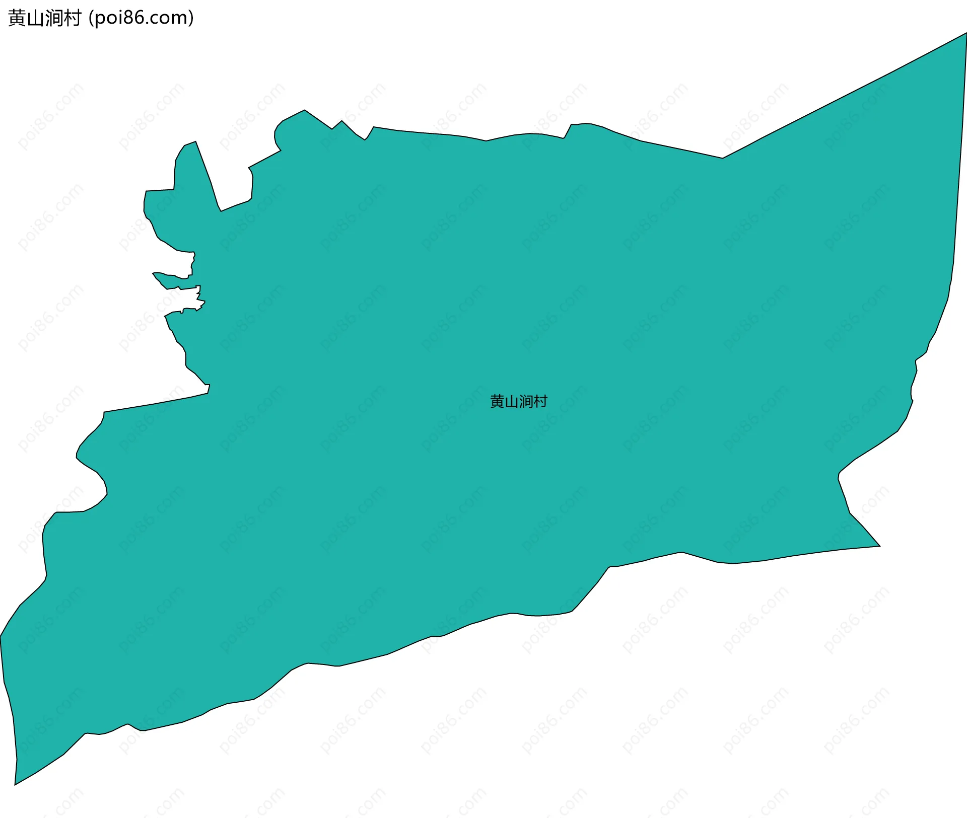 黄山涧村边界地图