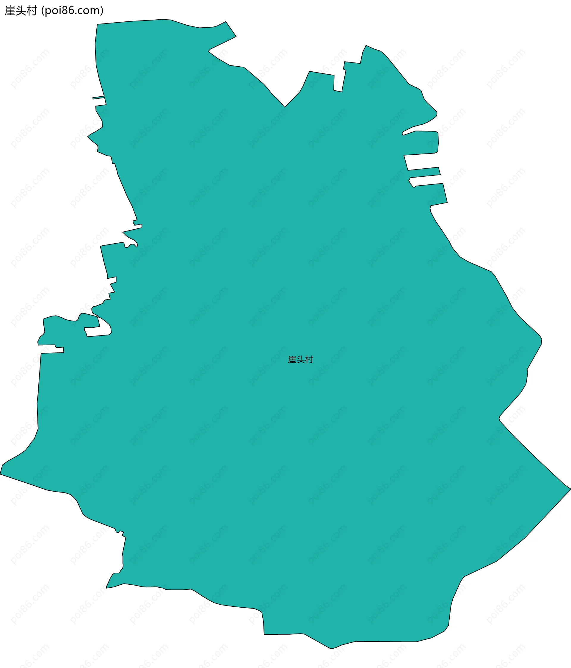 崖头村边界地图