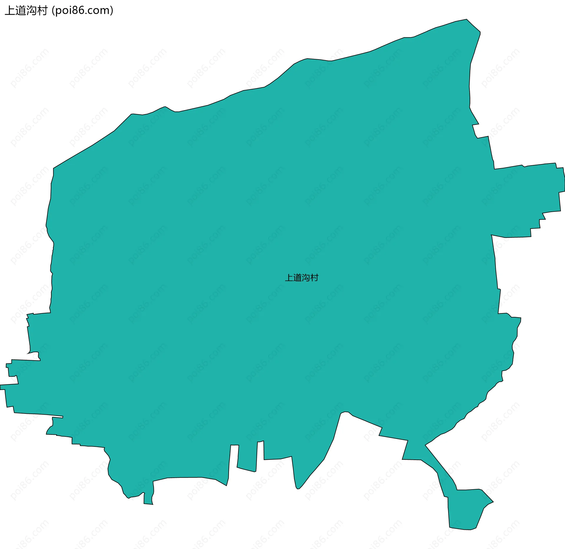 上道沟村边界地图