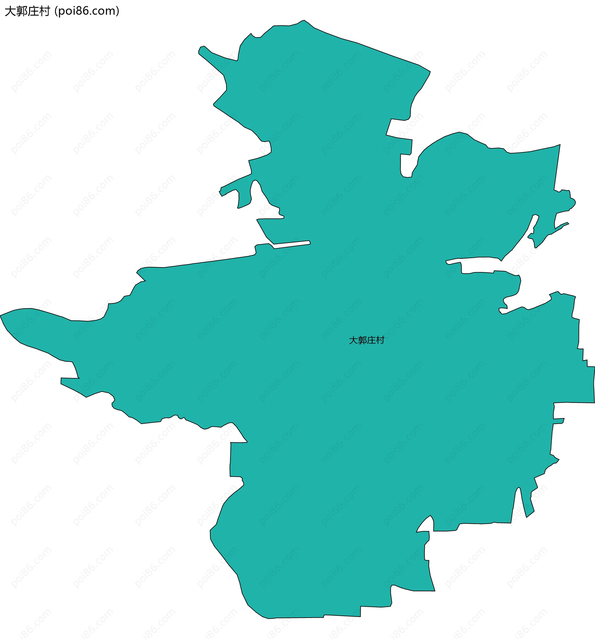 大郭庄村边界地图