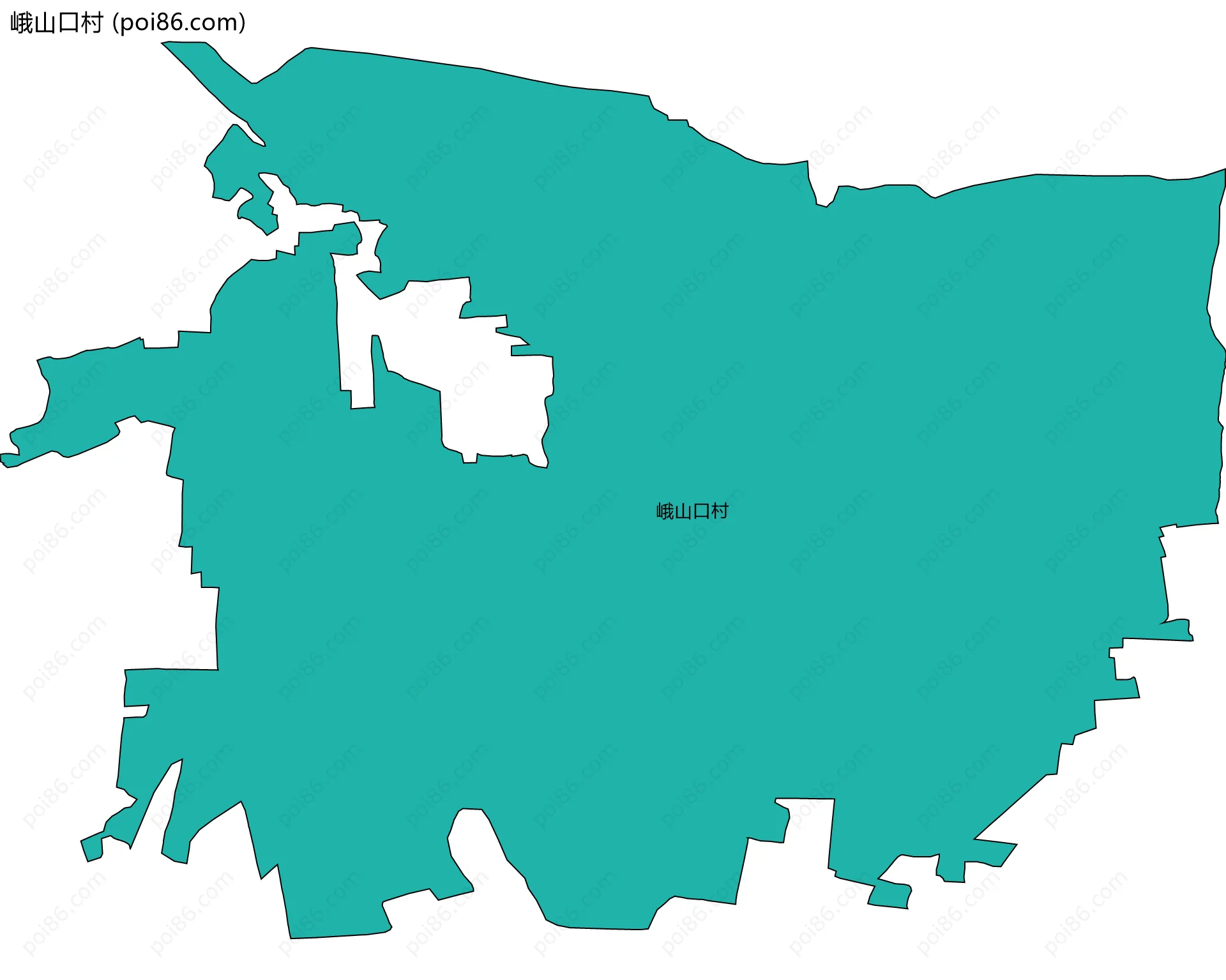 峨山口村边界地图