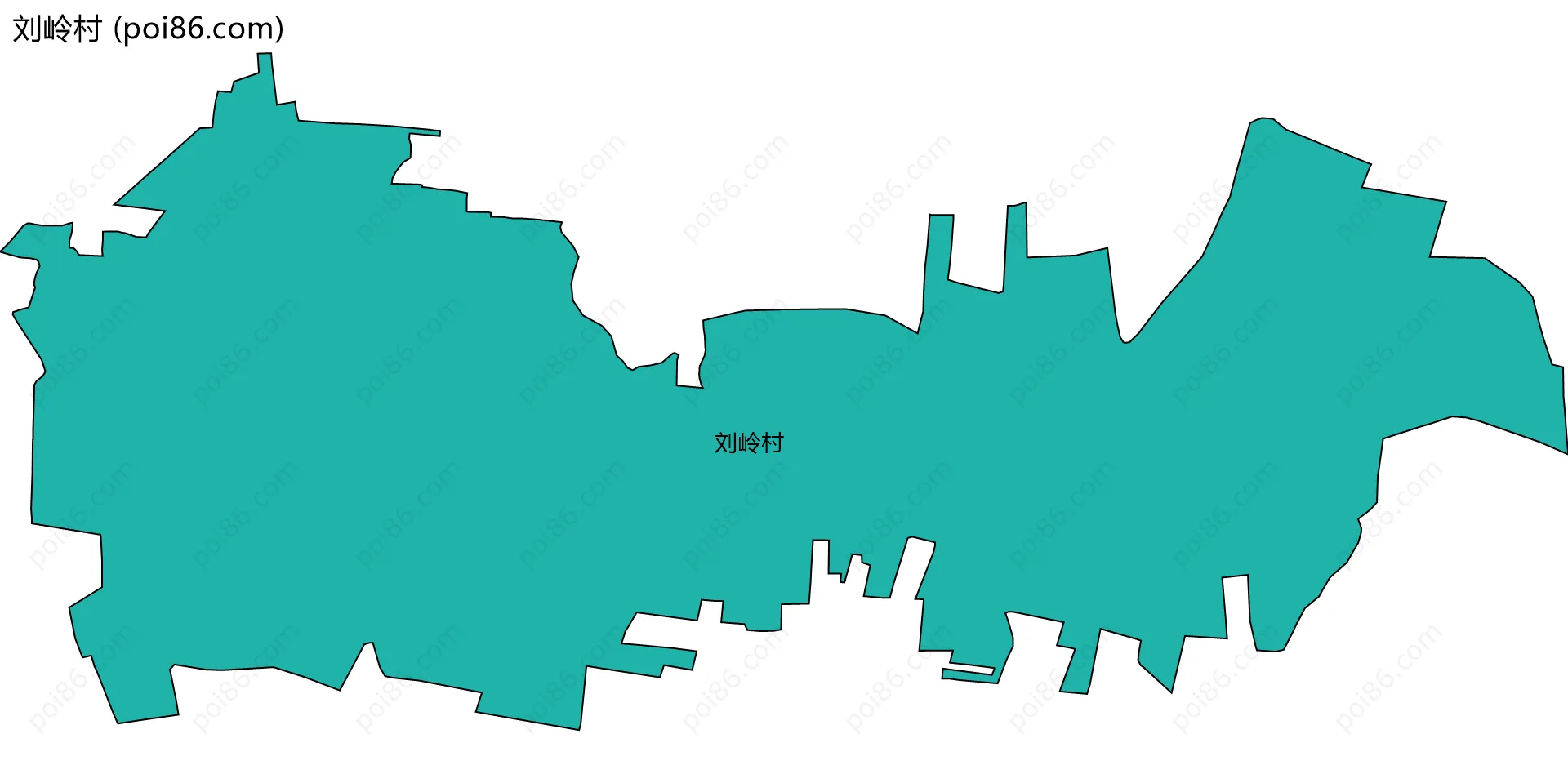 刘岭村边界地图
