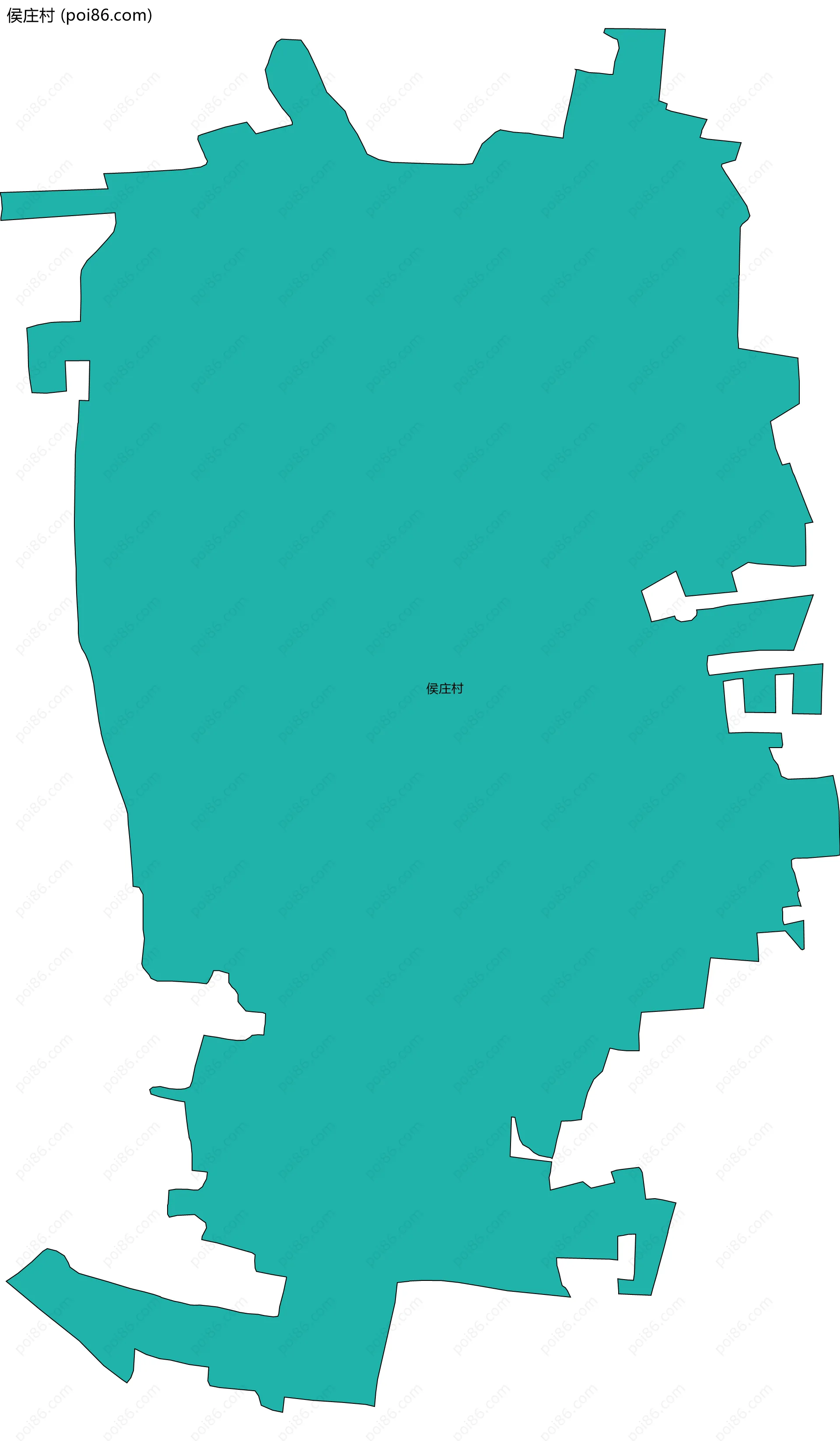 侯庄村边界地图