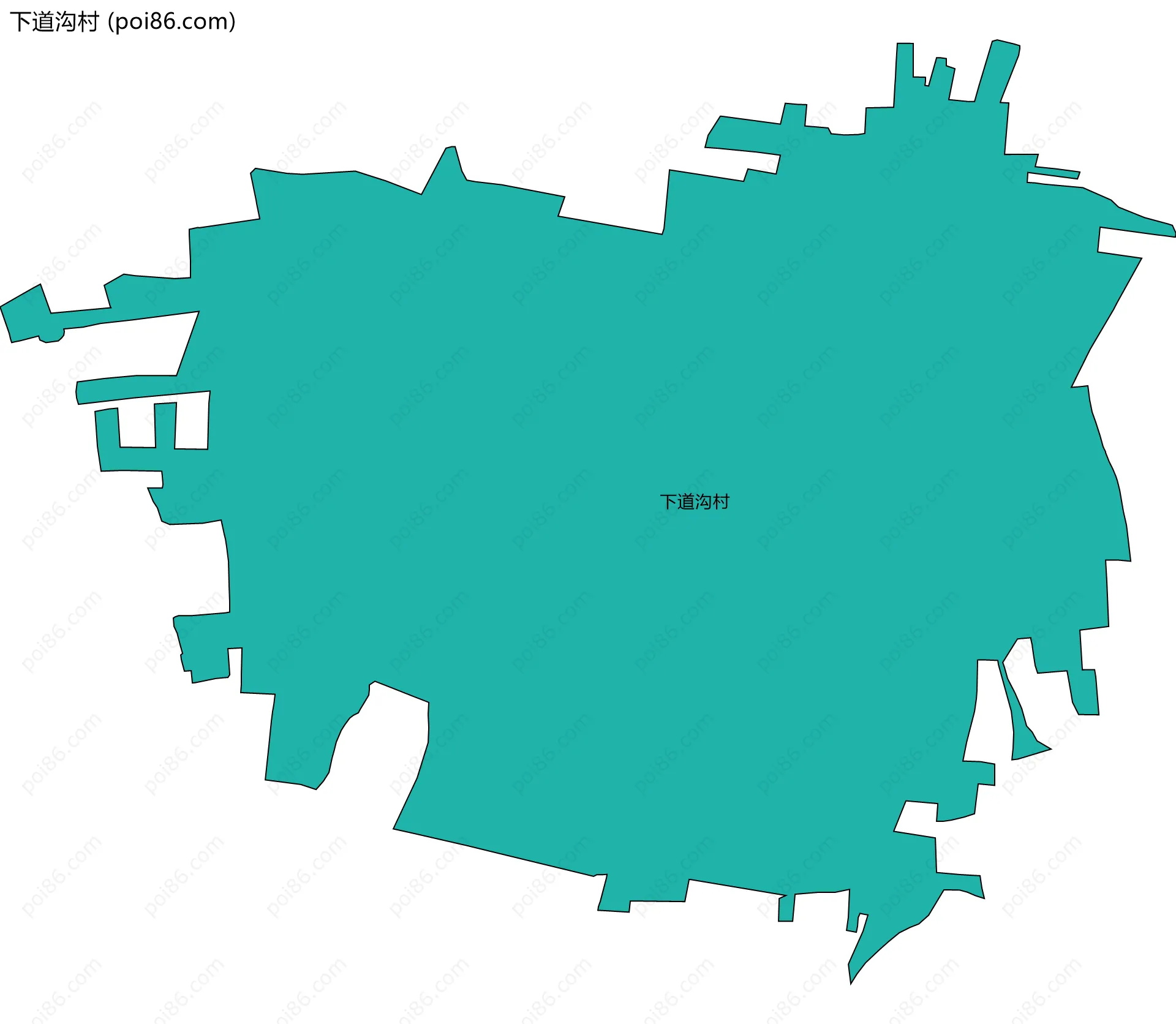 下道沟村边界地图
