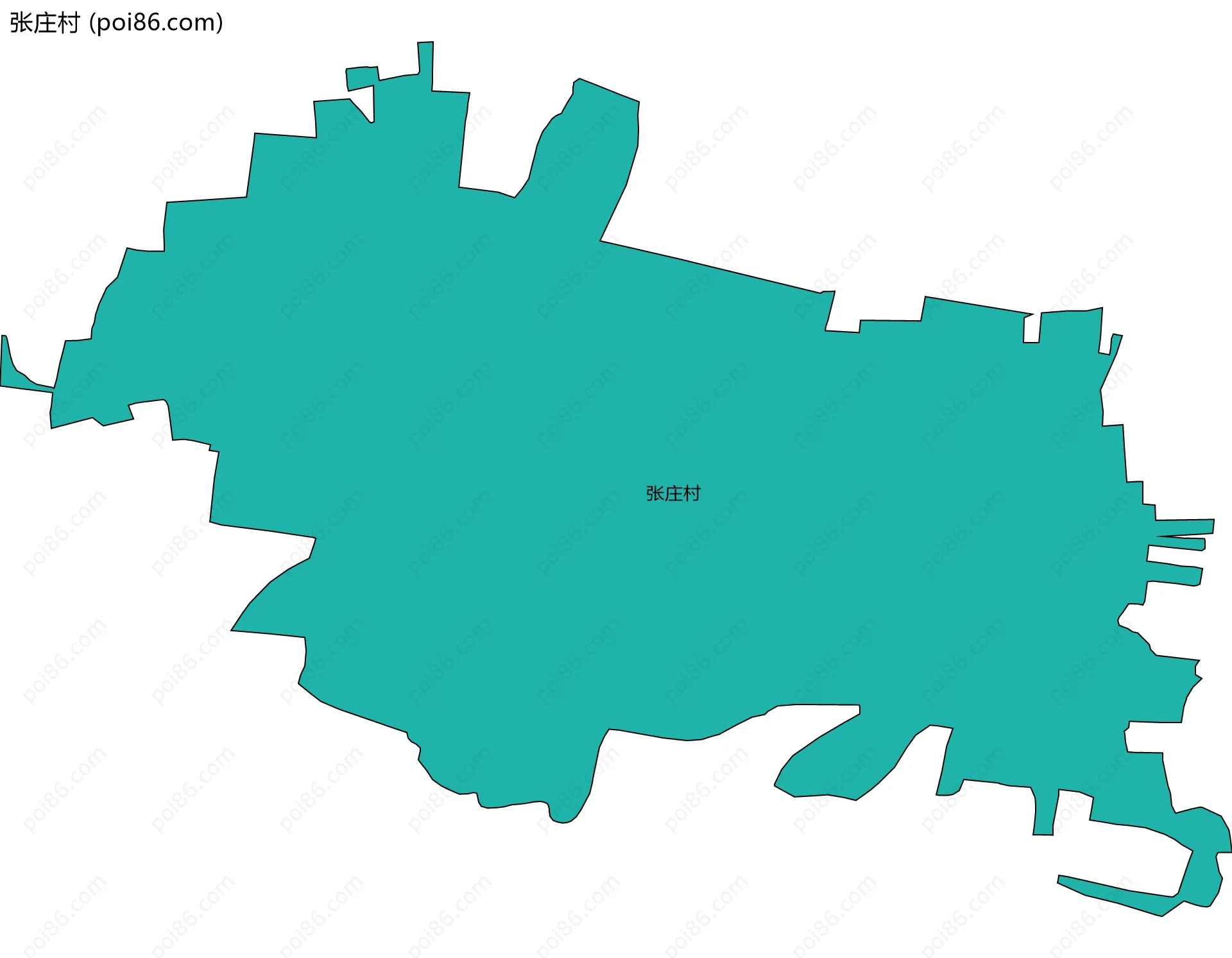 张庄村边界地图