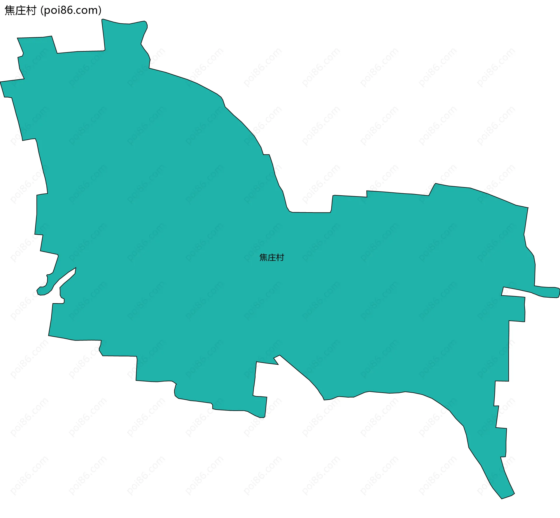 焦庄村边界地图