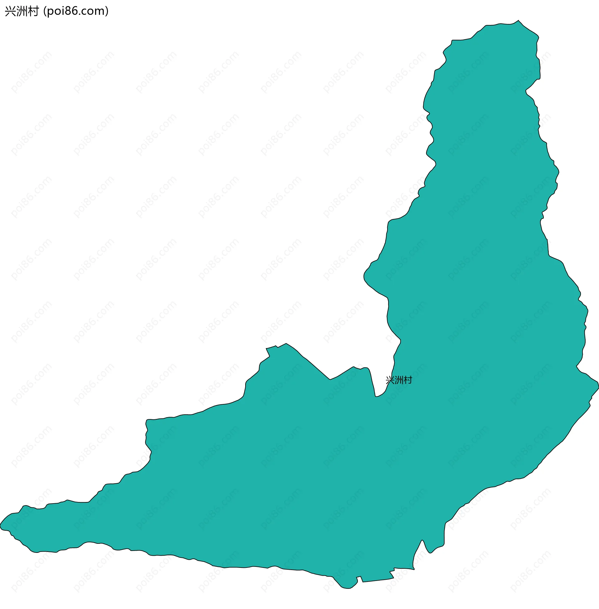 兴洲村边界地图
