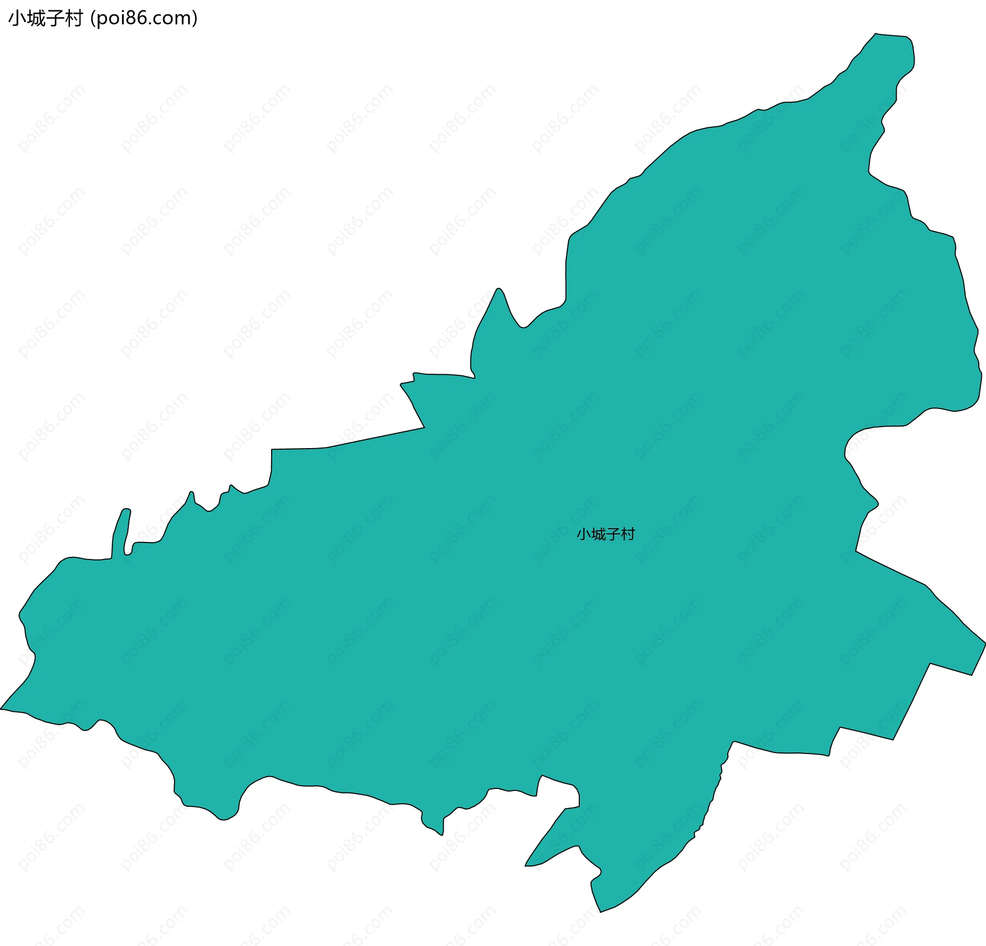 小城子村边界地图