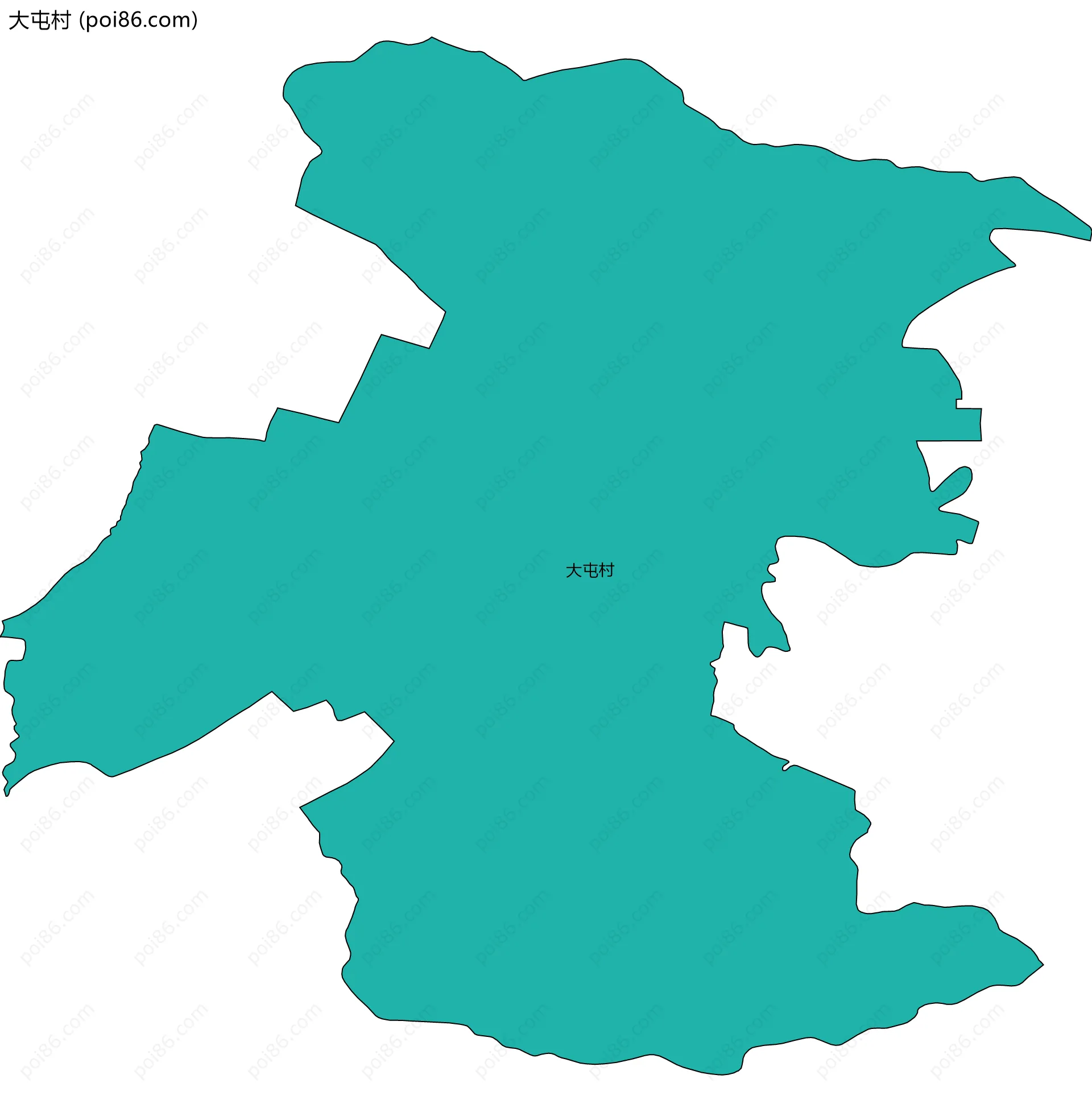 大屯村边界地图