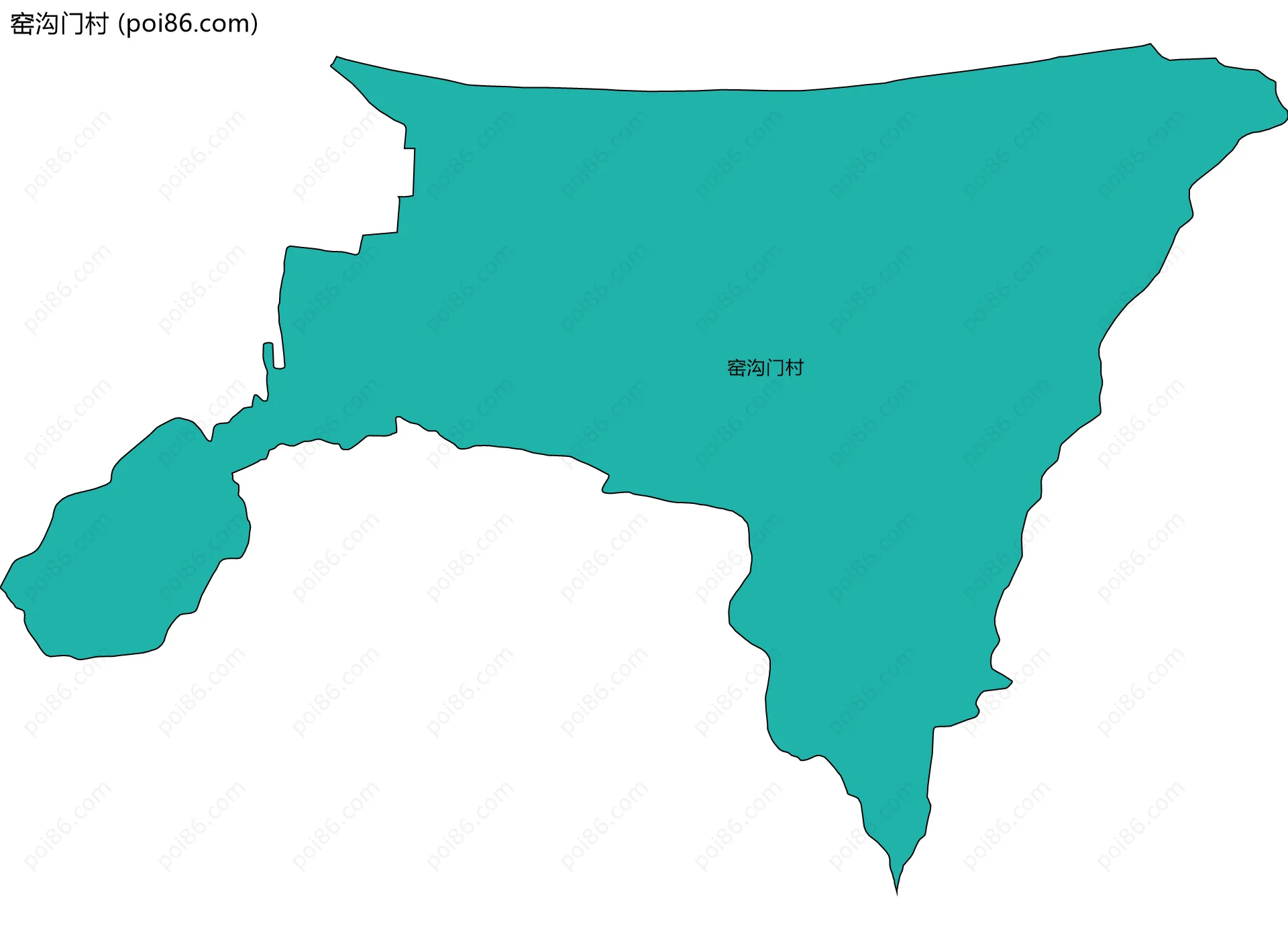 窑沟门村边界地图
