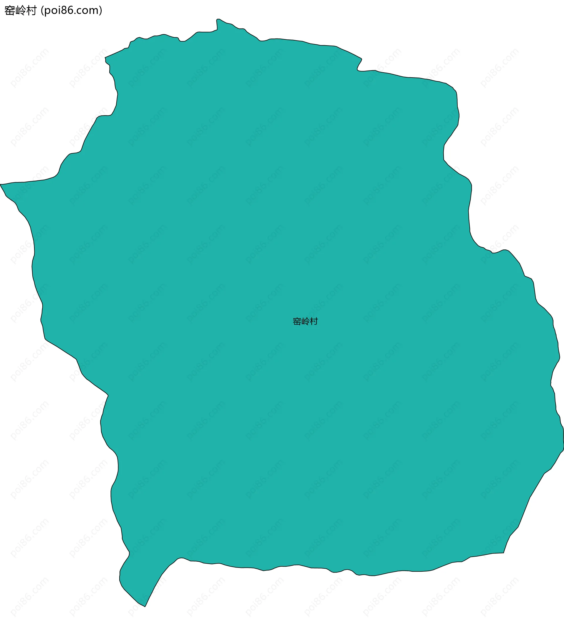 窑岭村边界地图