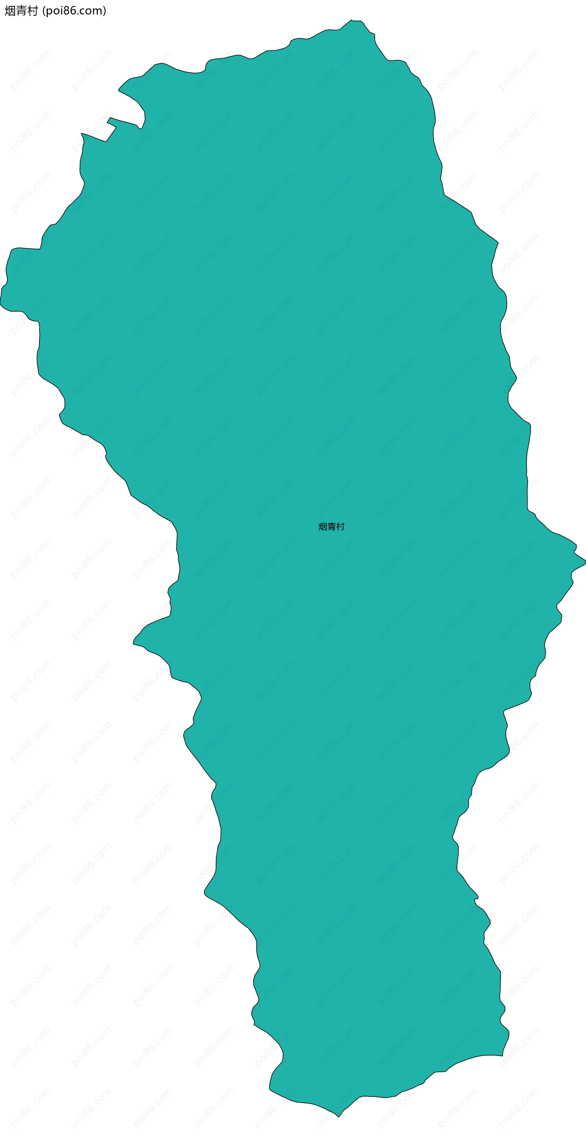 烟青村边界地图