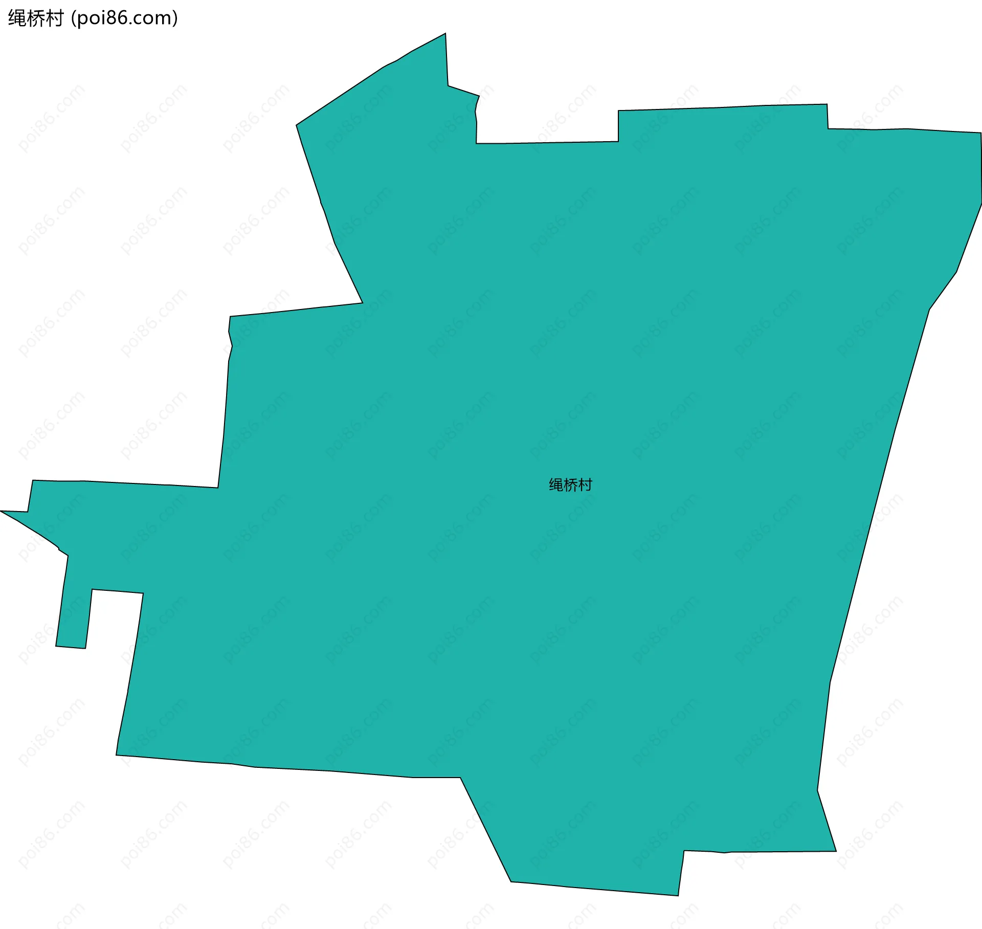 绳桥村边界地图